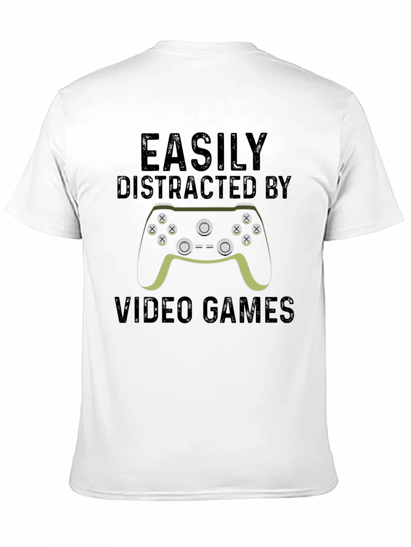 Easily Distracted by Video Games Black T-Shirt