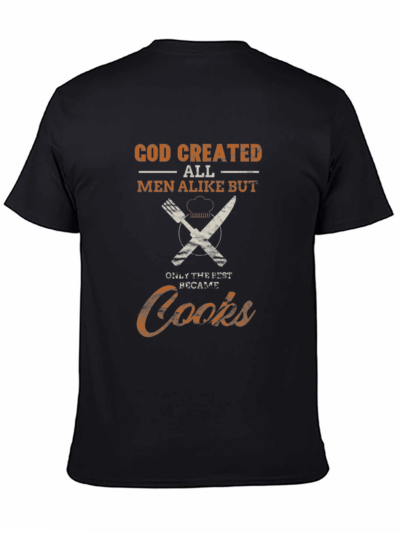 God Created Cooks - Black Graphic T-Shirt