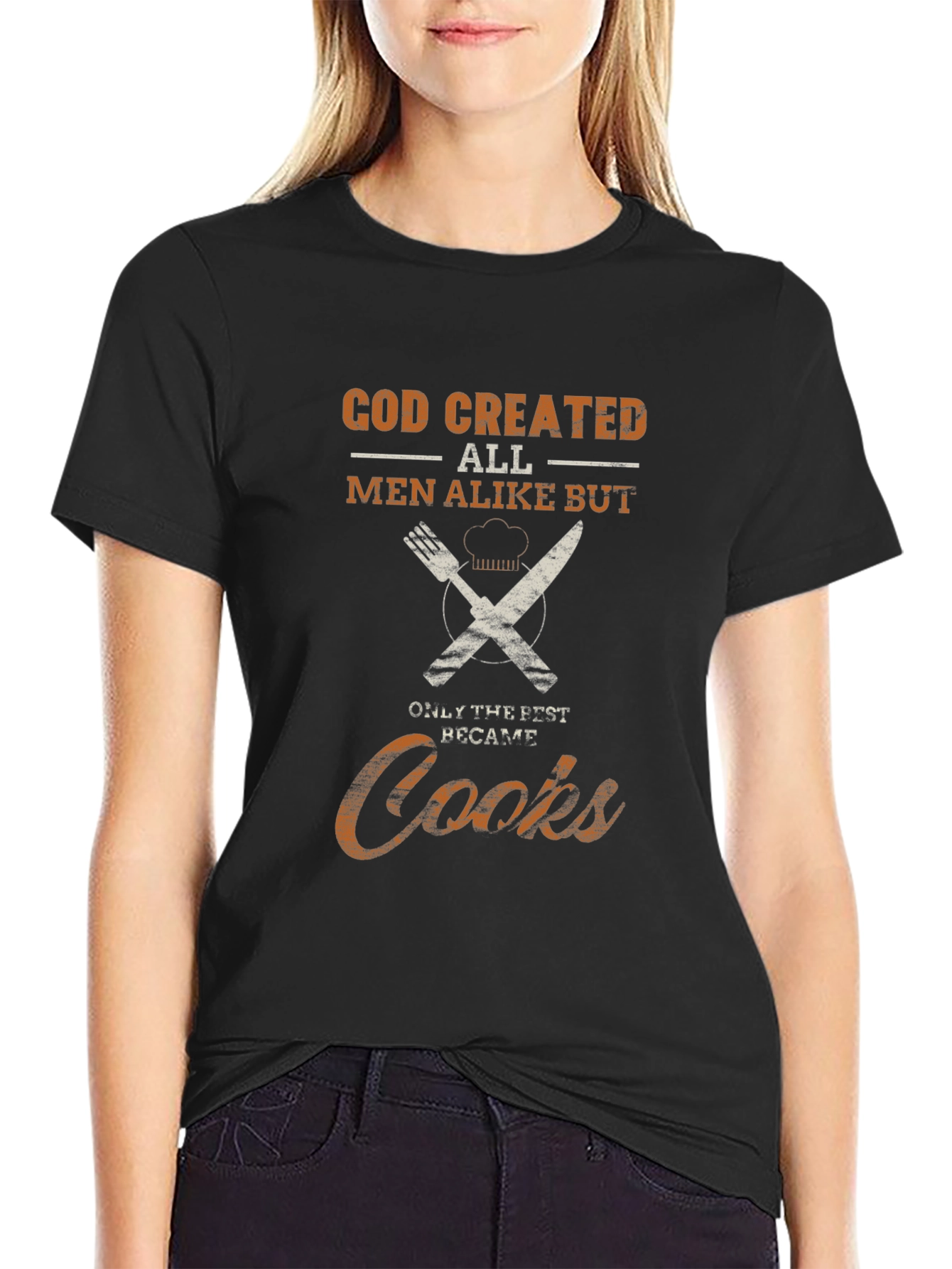 God Created Cooks - Black Graphic T-Shirt