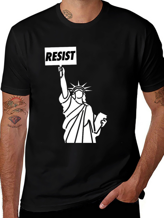 Resist Statue of Liberty Black T-Shirt