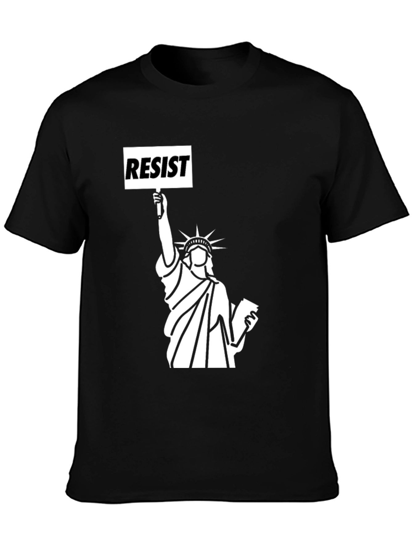 Resist Statue of Liberty Black T-Shirt