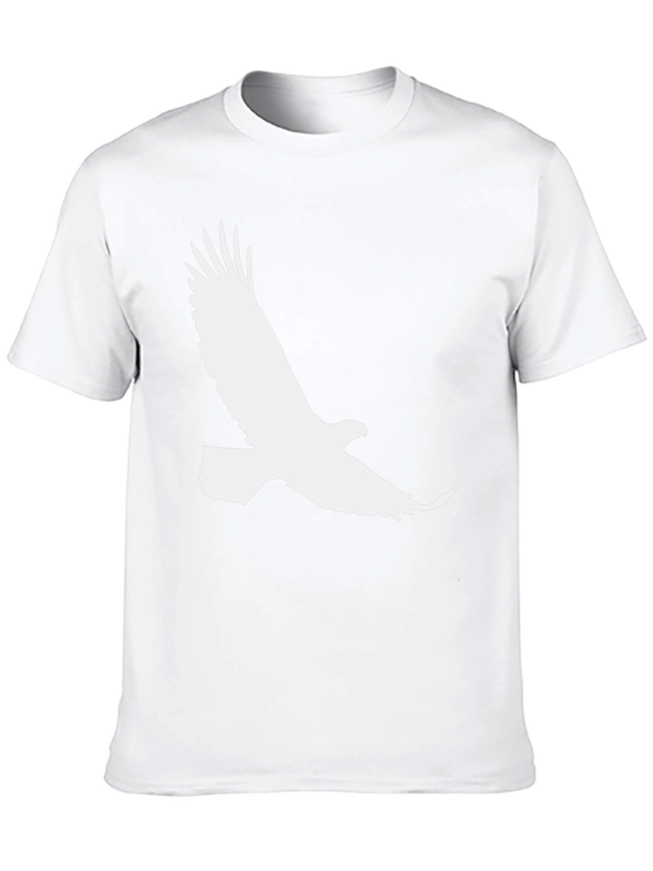 Black T-Shirt with White Eagle Graphic