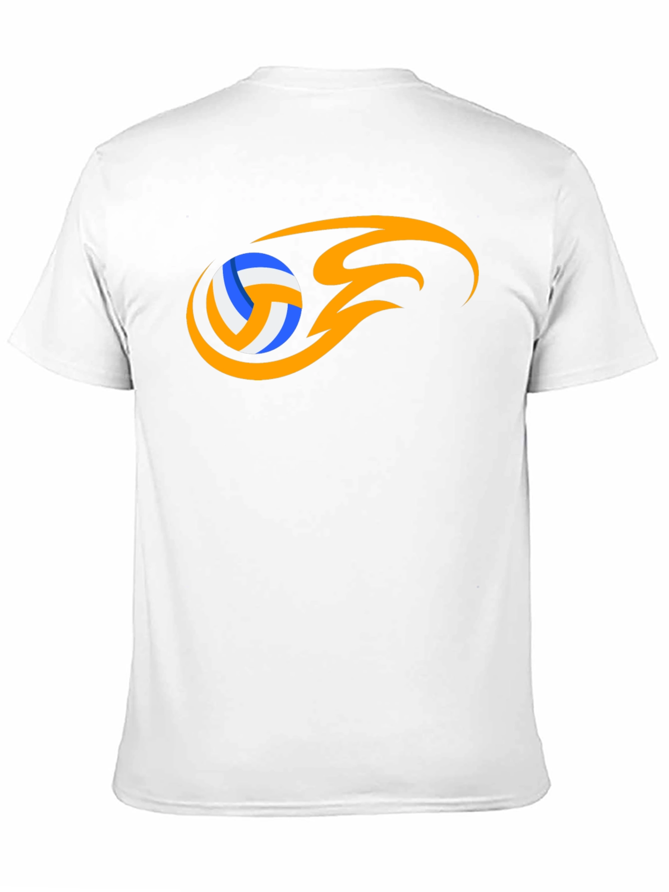 Volleyball Flame Graphic Black T-Shirt