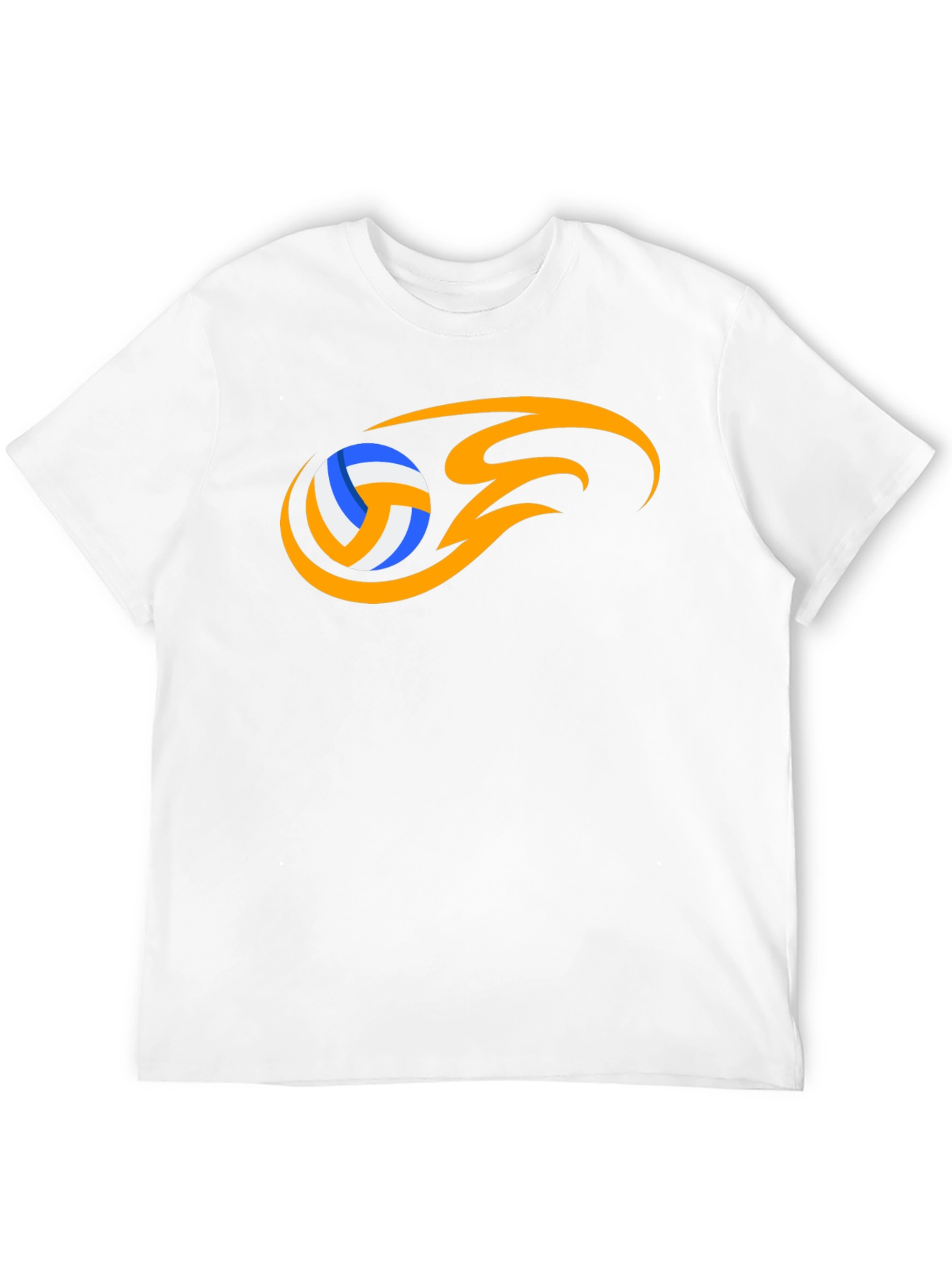 Volleyball Flame Graphic Black T-Shirt