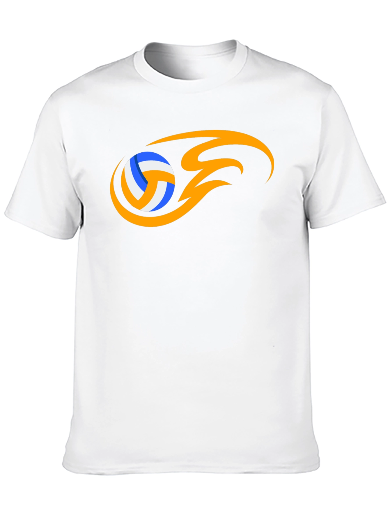 Volleyball Flame Graphic Black T-Shirt