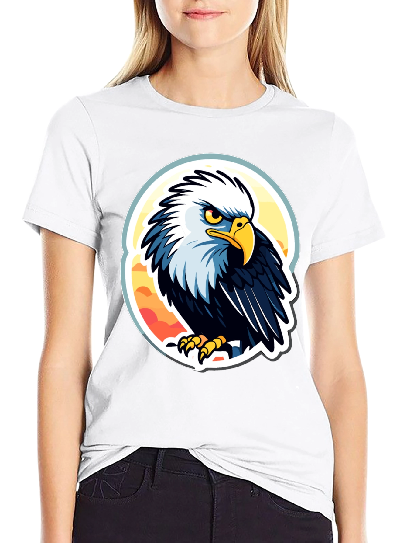 Bald Eagle Graphic T-Shirt - Patriotic Design