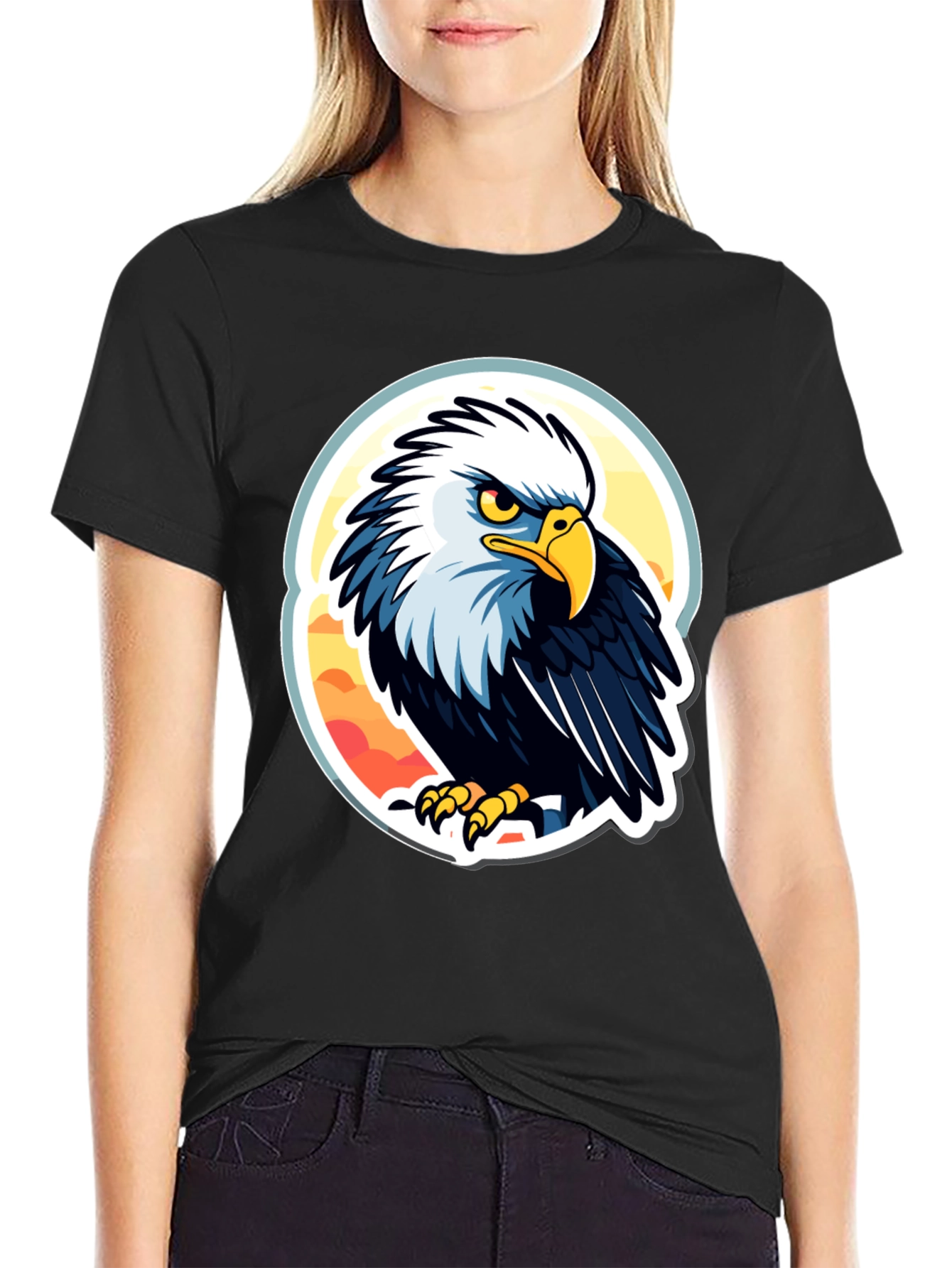 Bald Eagle Graphic T-Shirt - Patriotic Design