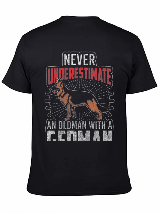 Never Underestimate German Shepherd Old Man T-Shirt