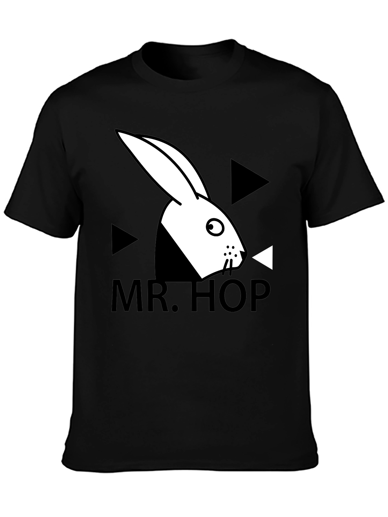 Mr. Hop Graphic Tee - Trendy Rabbit Design
