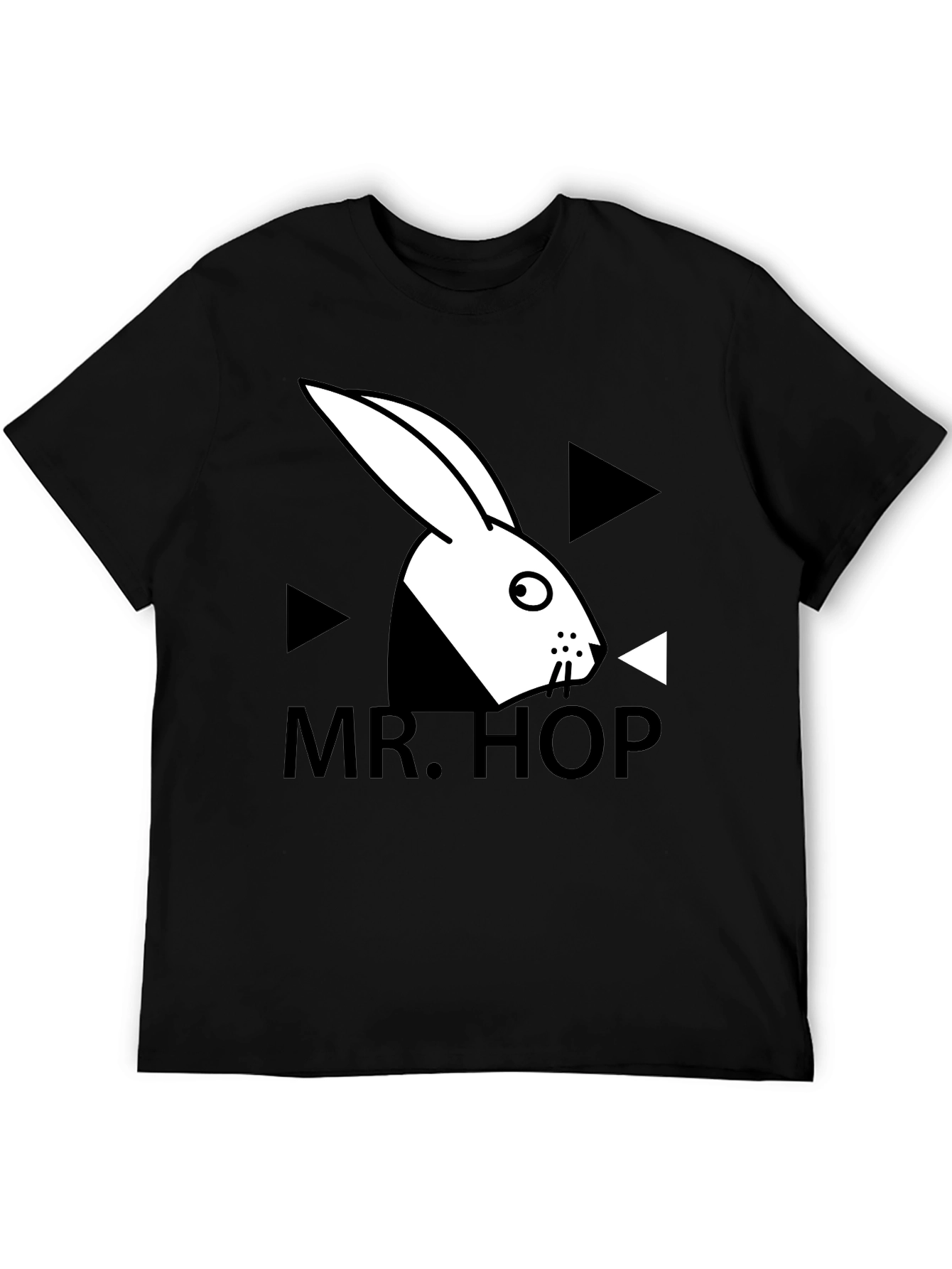 Mr. Hop Graphic Tee - Trendy Rabbit Design