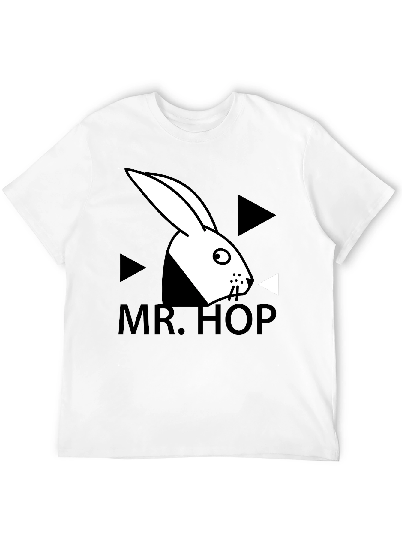 Mr. Hop Graphic Tee - Trendy Rabbit Design