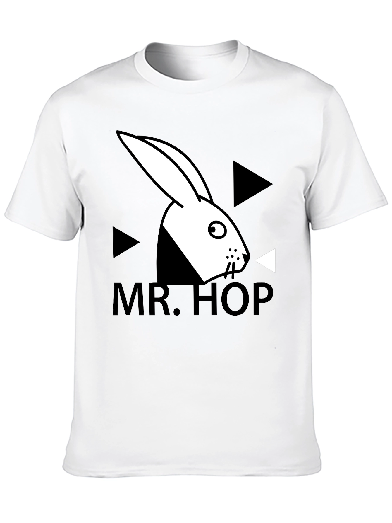 Mr. Hop Graphic Tee - Trendy Rabbit Design