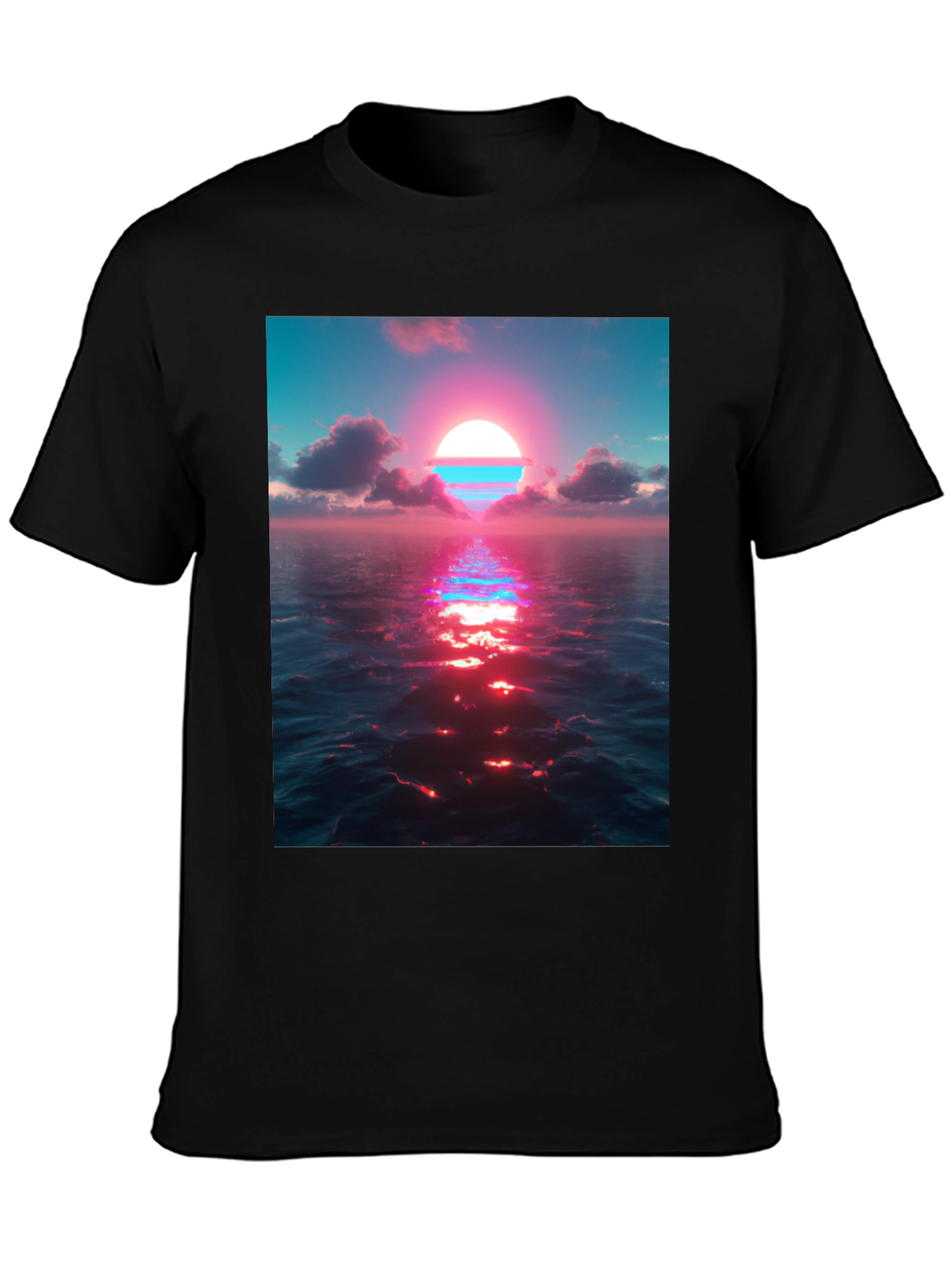 Sunset Ocean View Graphic Tee - Stylish Comfort