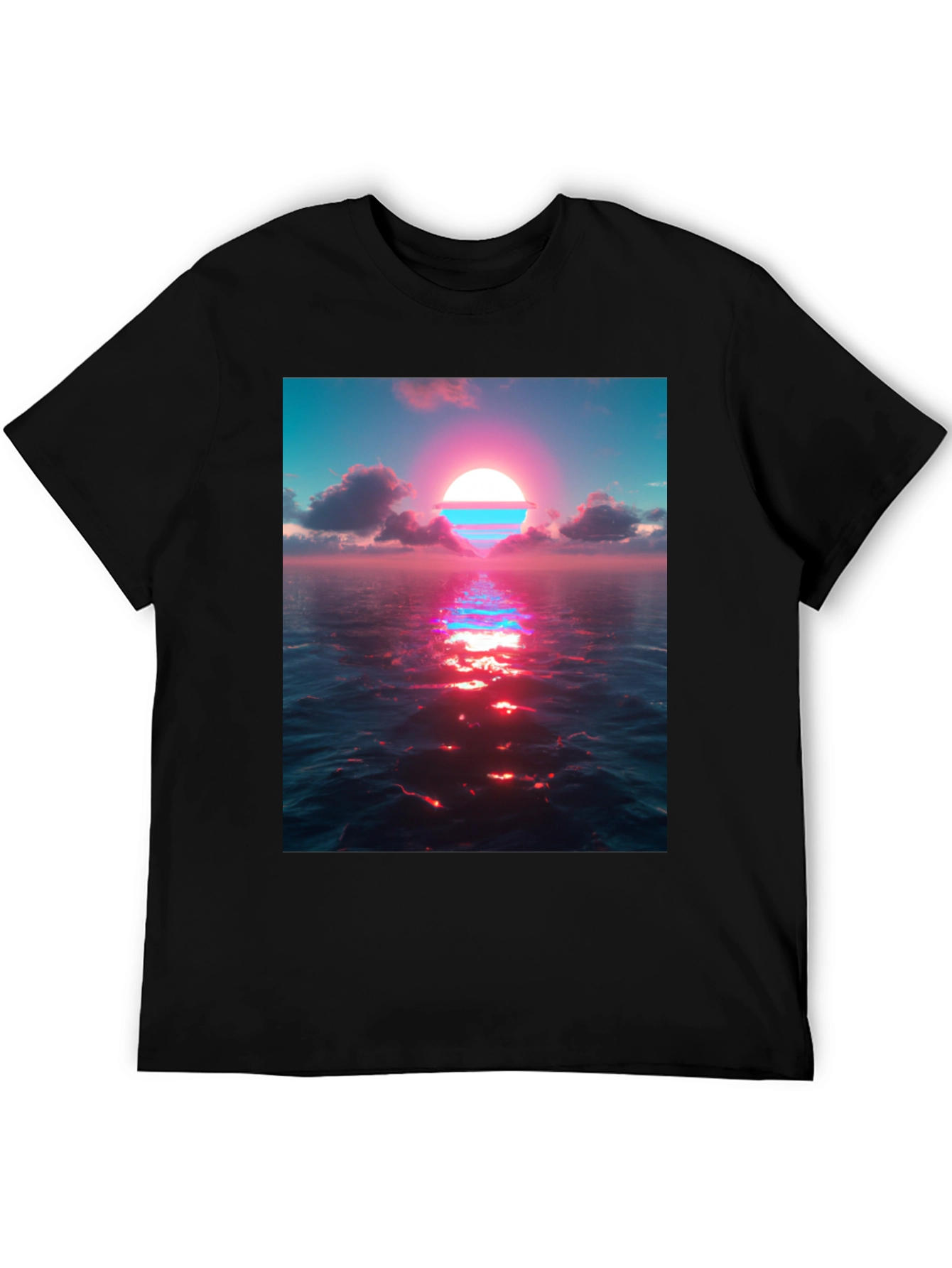 Sunset Ocean View Graphic Tee - Stylish Comfort