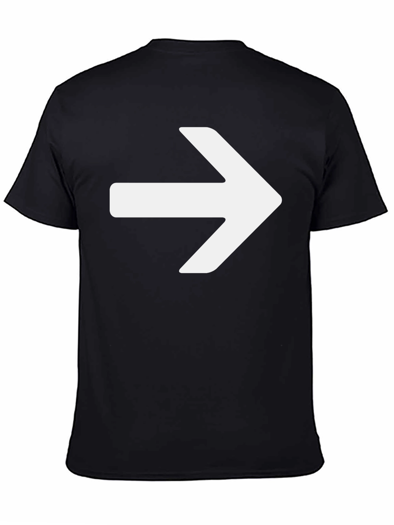 Right Arrow Graphic T-Shirt - Black Cotton Tee