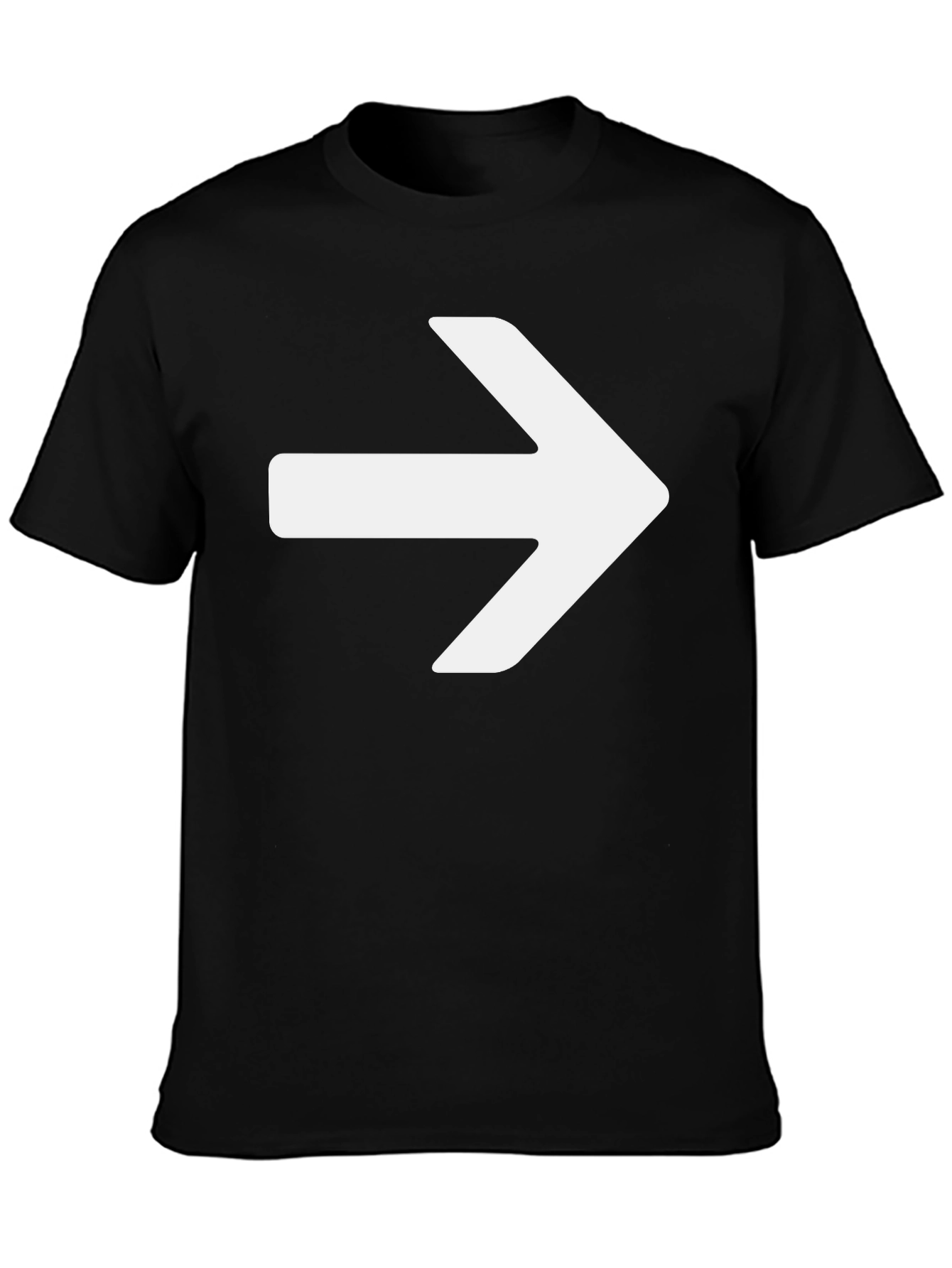 Right Arrow Graphic T-Shirt - Black Cotton Tee