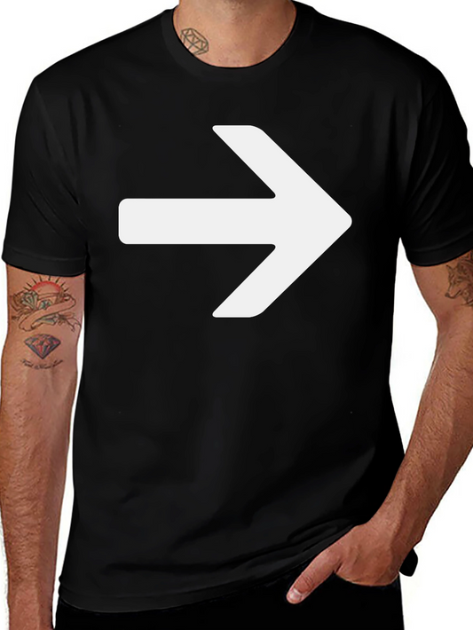 Right Arrow Graphic T-Shirt - Black Cotton Tee