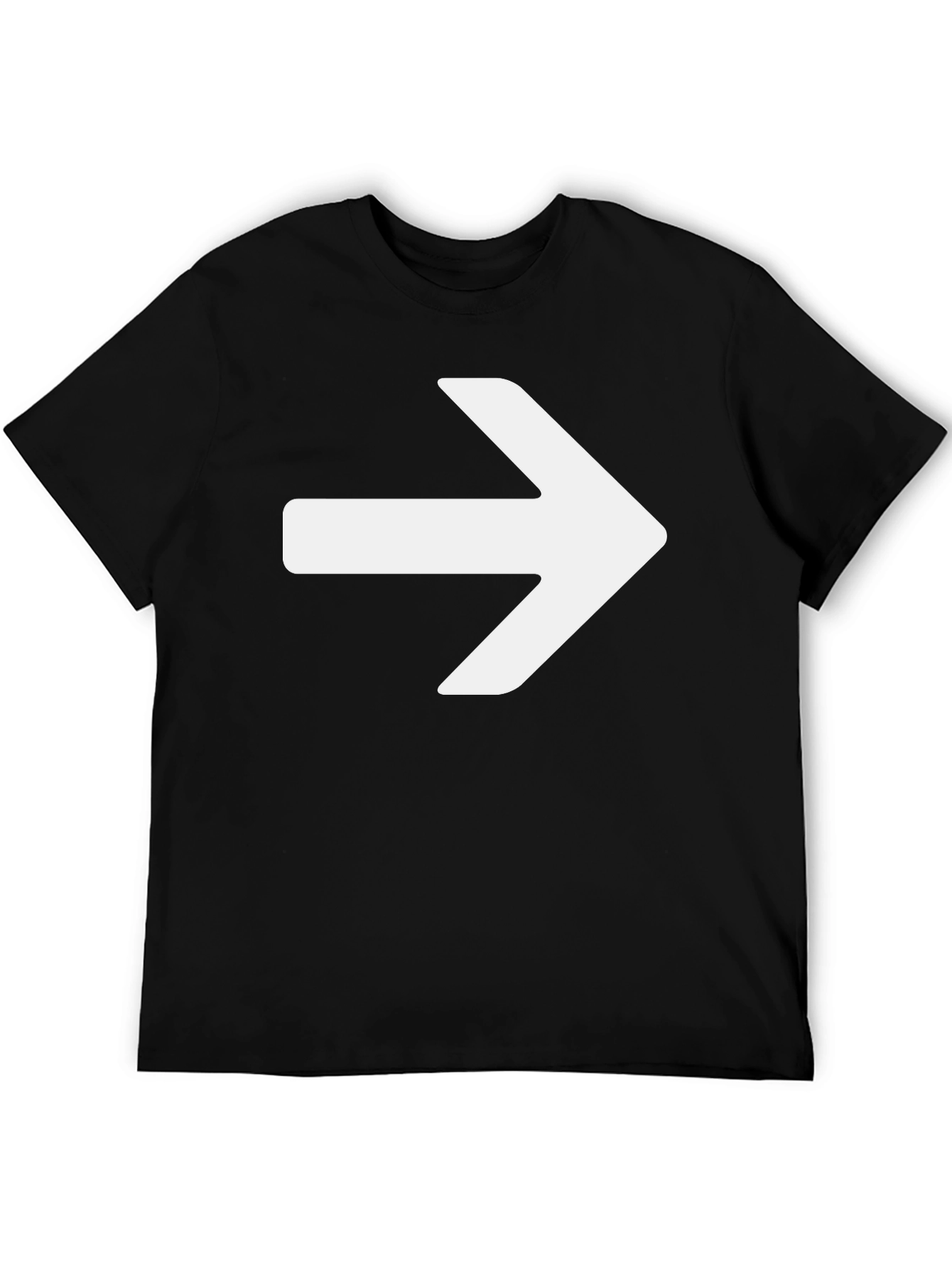 Right Arrow Graphic T-Shirt - Black Cotton Tee