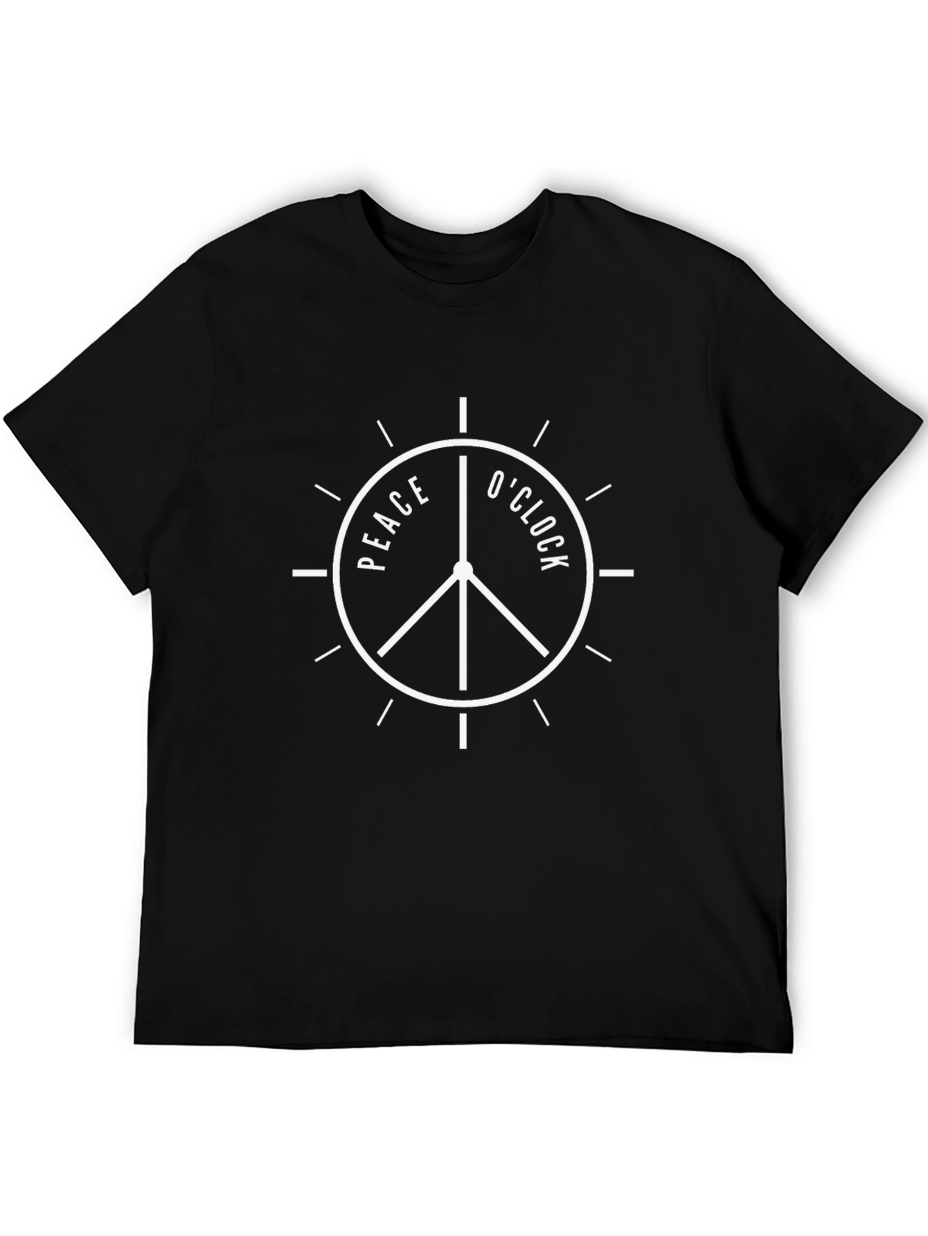 Peace OClock Graphic Tee - Black Cotton
