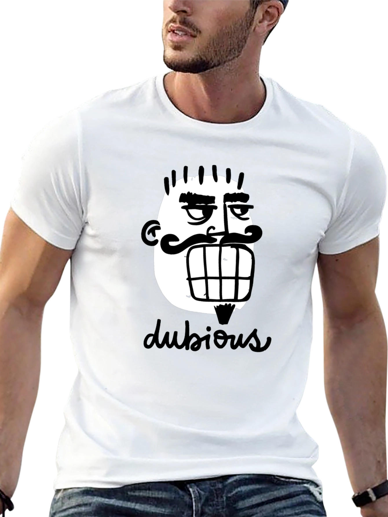 Dubious Character Graphic Tee - Black Cotton Casual Shirt