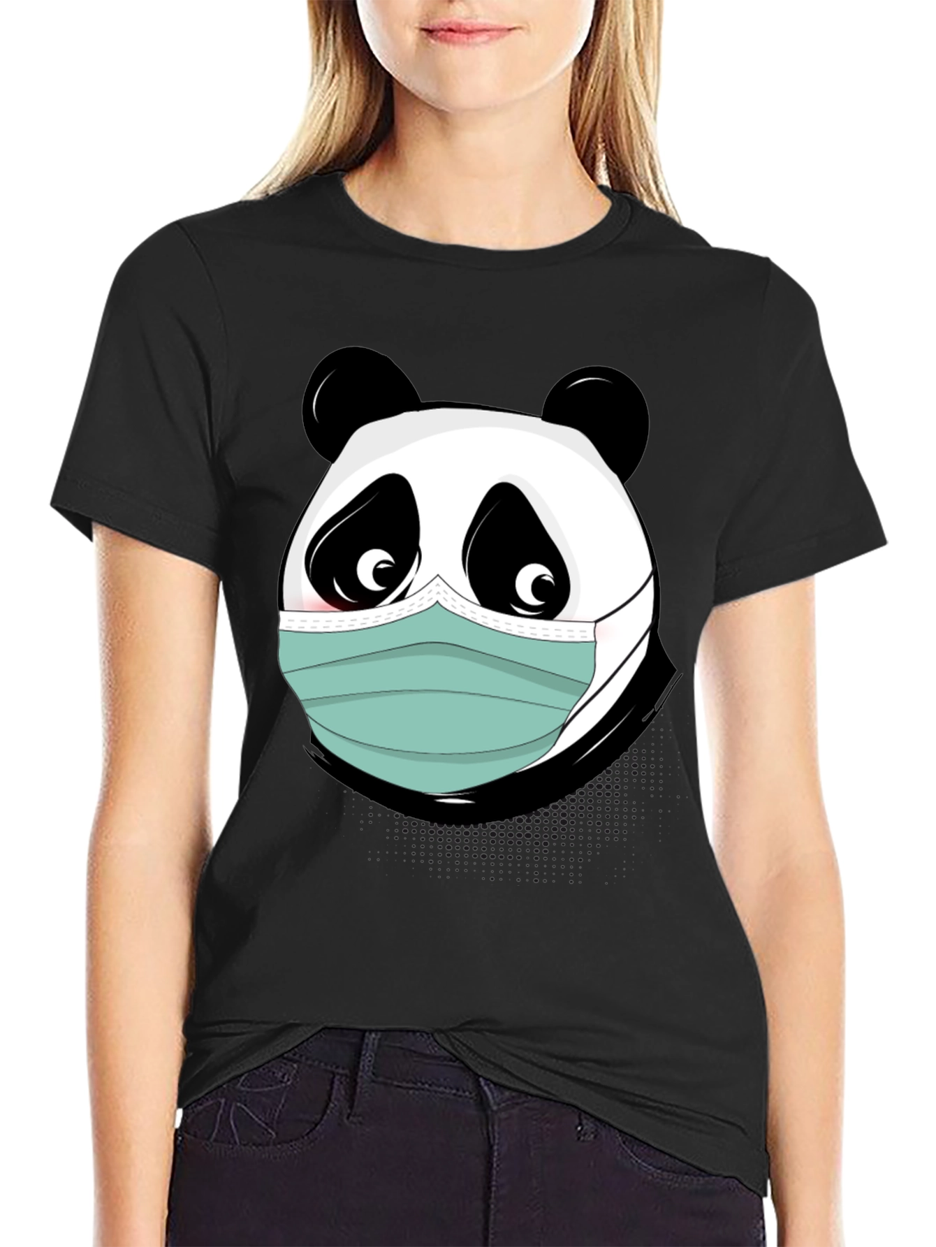 Panda Face Mask T-Shirt - Stay Safe and Stylish