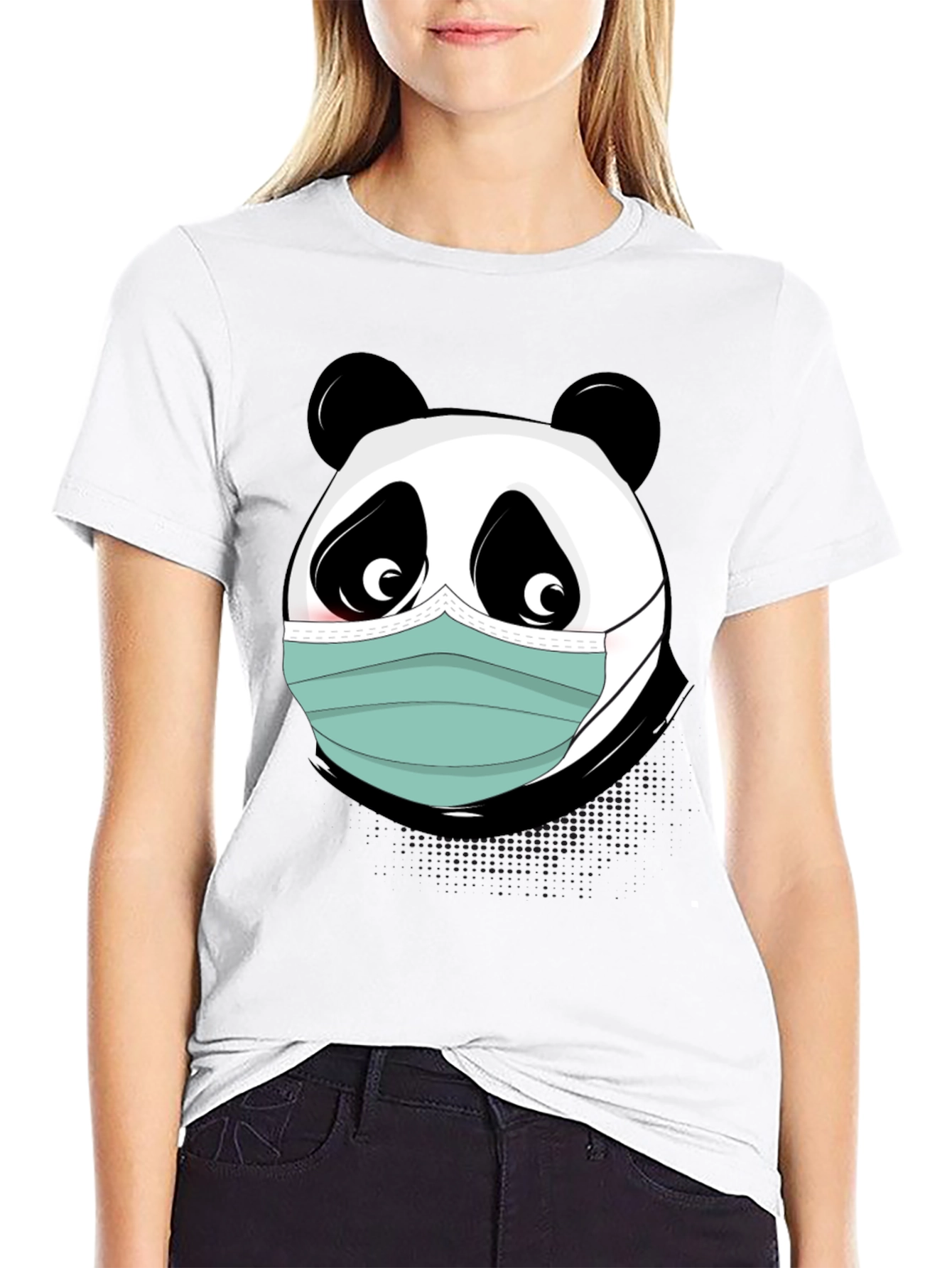 Panda Face Mask T-Shirt - Stay Safe and Stylish