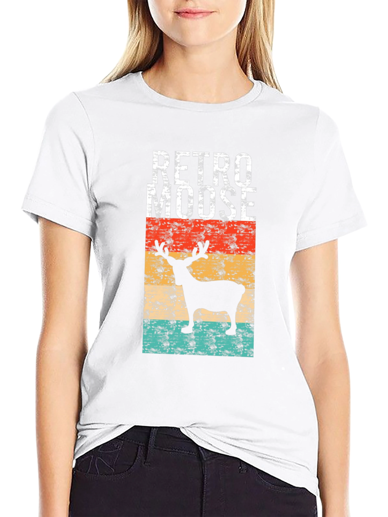 Retro Moose Graphic T-Shirt