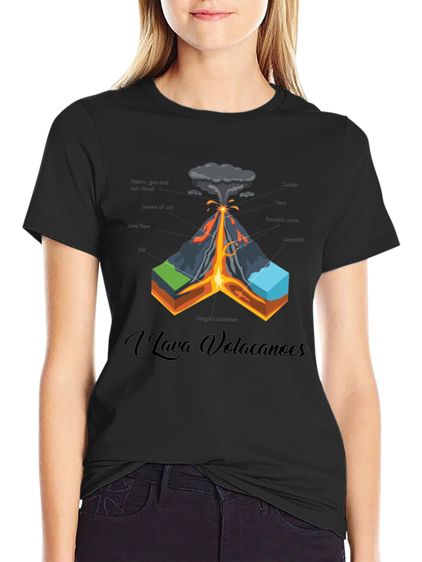 Volcano Anatomy T-Shirt - I Lava Volcanoes