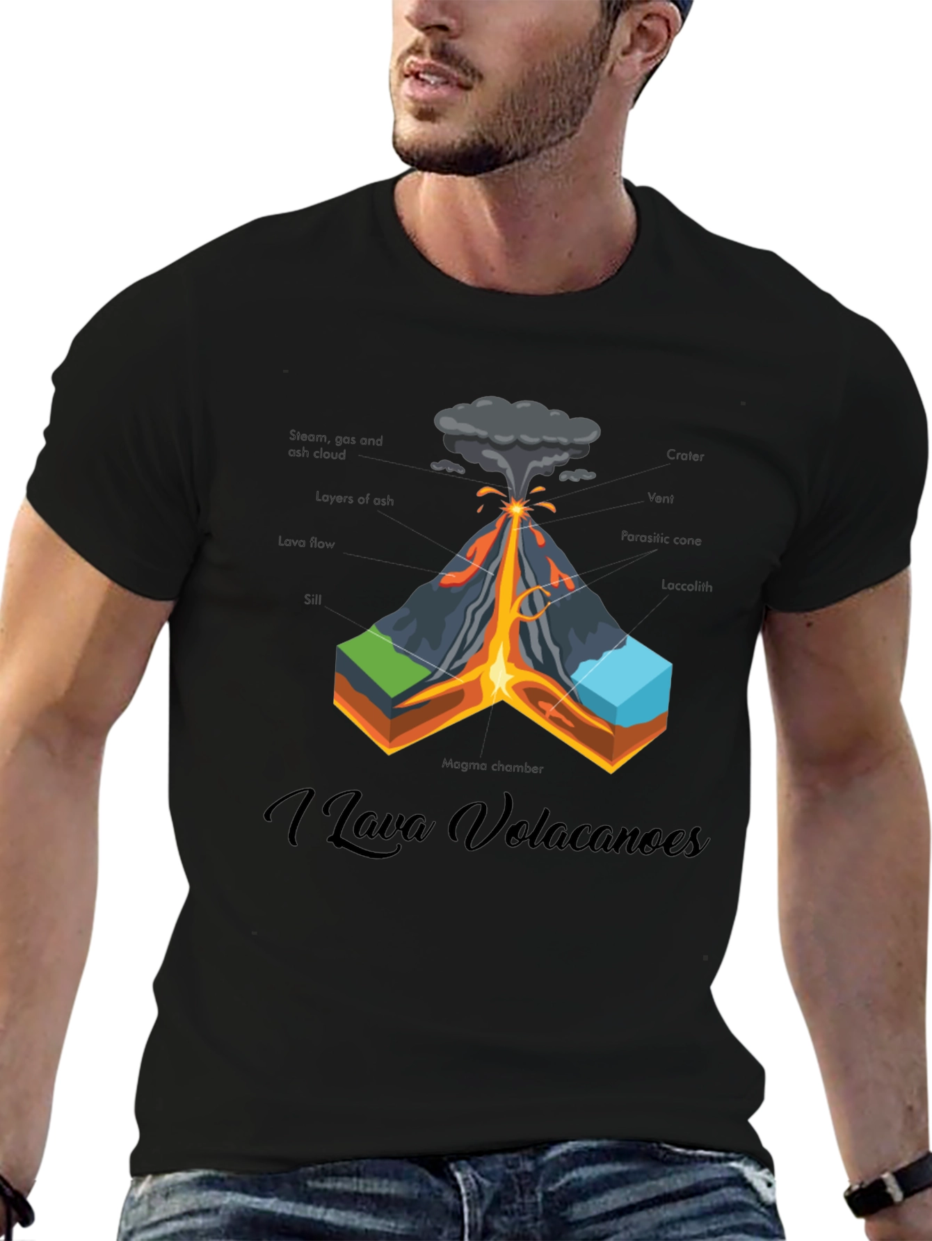 Volcano Anatomy T-Shirt - I Lava Volcanoes