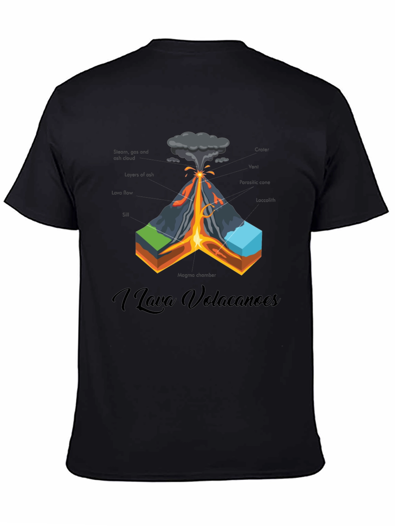 Volcano Anatomy T-Shirt - I Lava Volcanoes