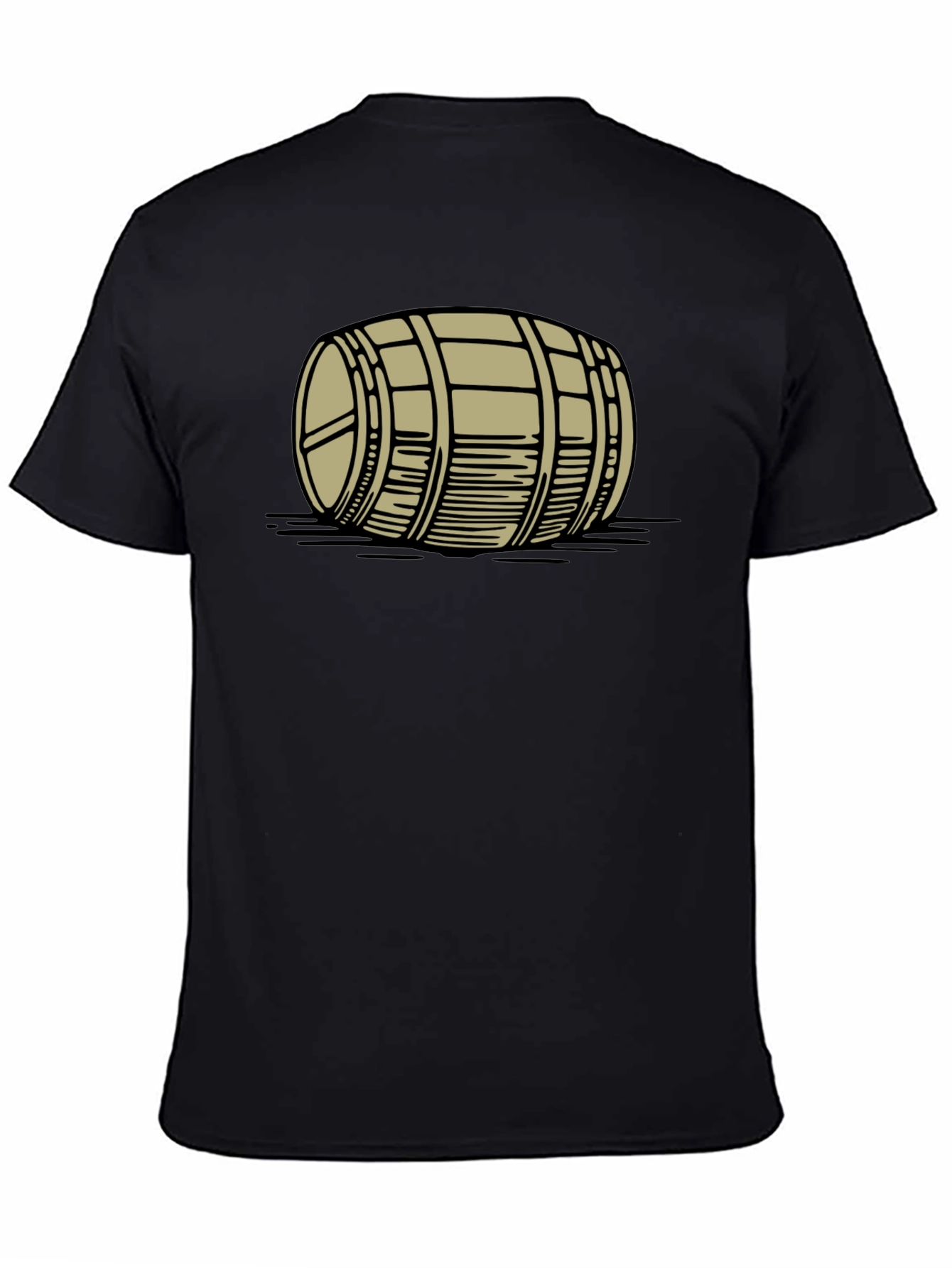 Barrel Graphic Tee - Black Cotton Casual Shirt