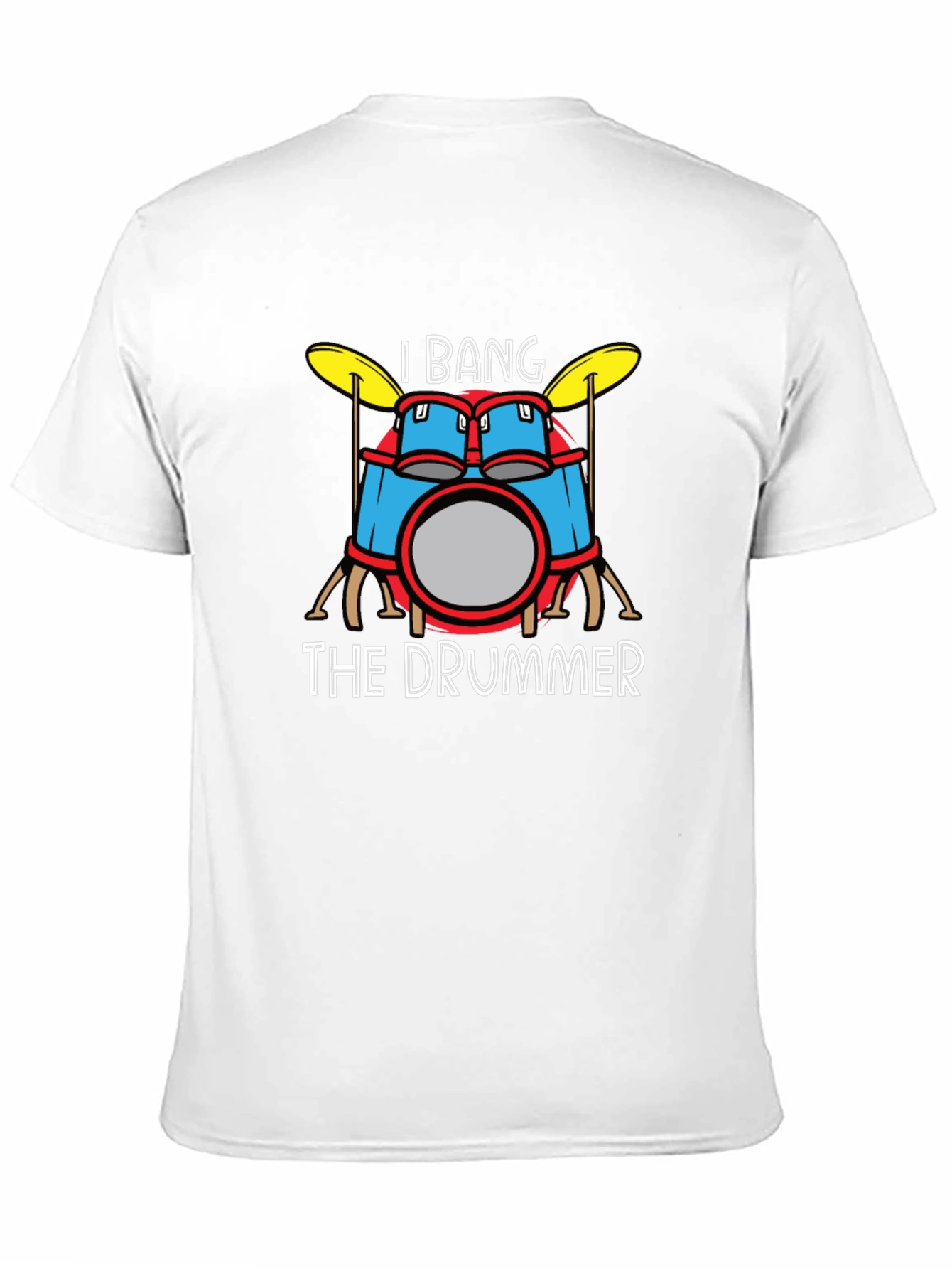 I Bang The Drummer Black Graphic T-Shirt