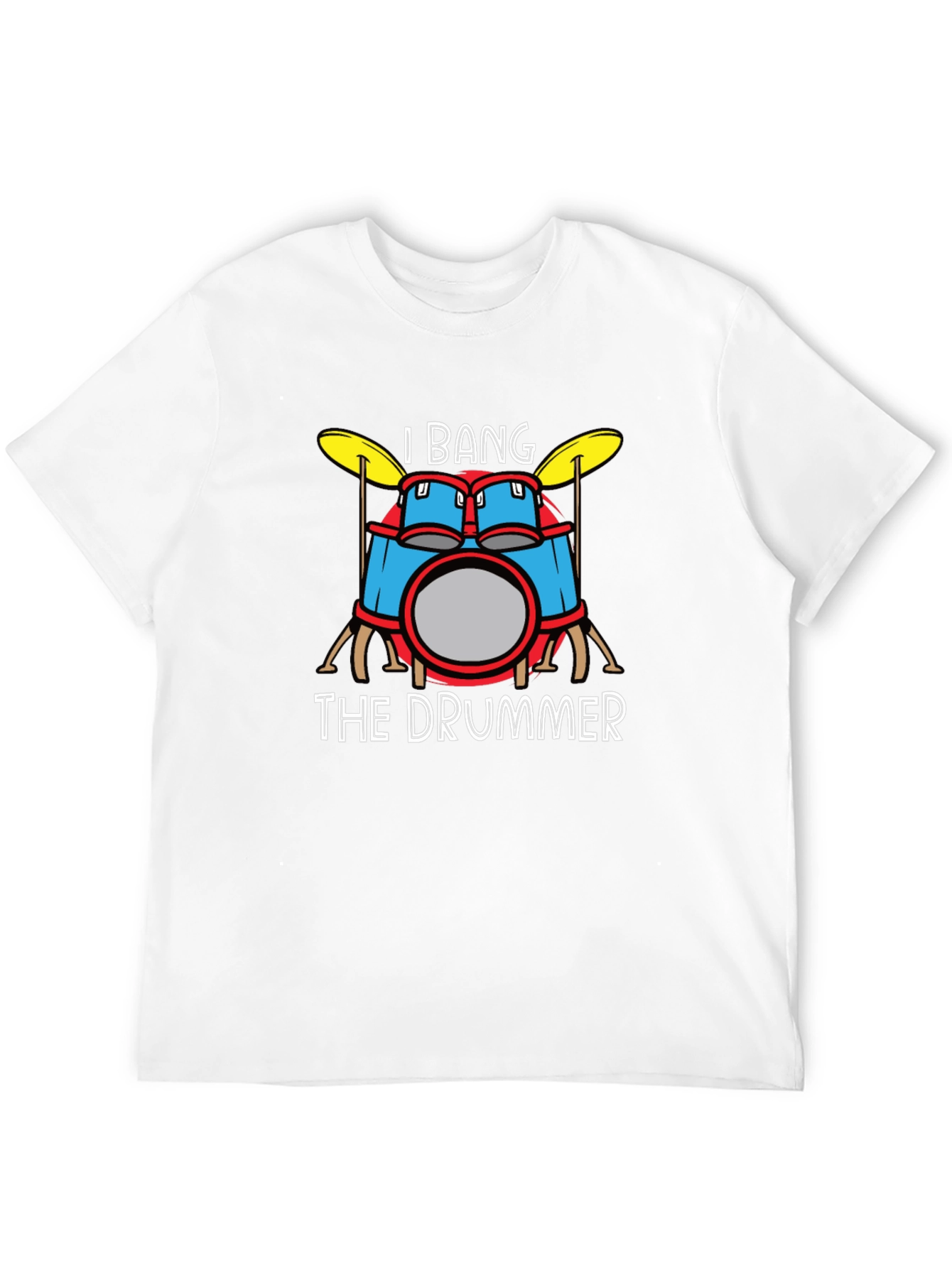 I Bang The Drummer Black Graphic T-Shirt