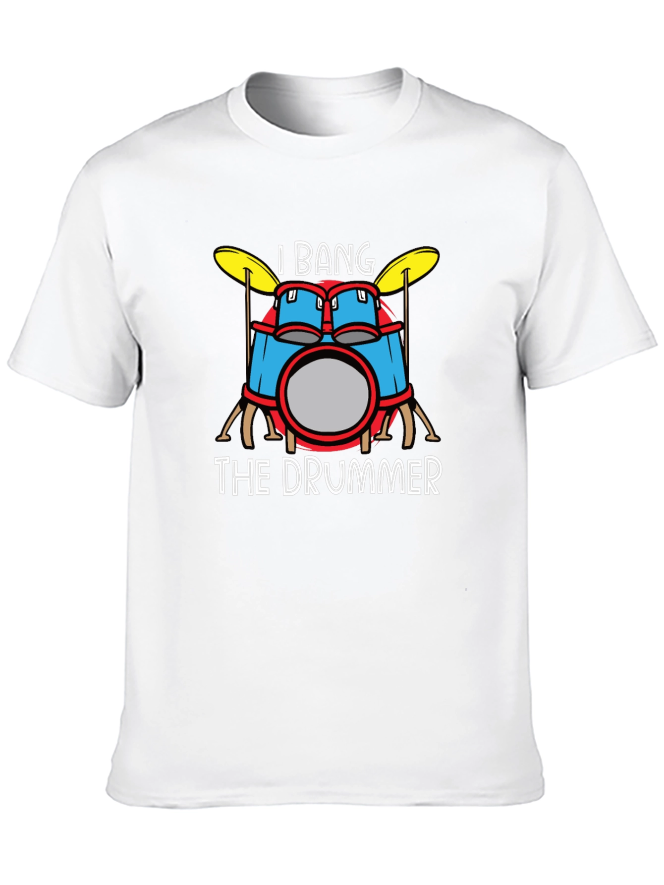 I Bang The Drummer Black Graphic T-Shirt