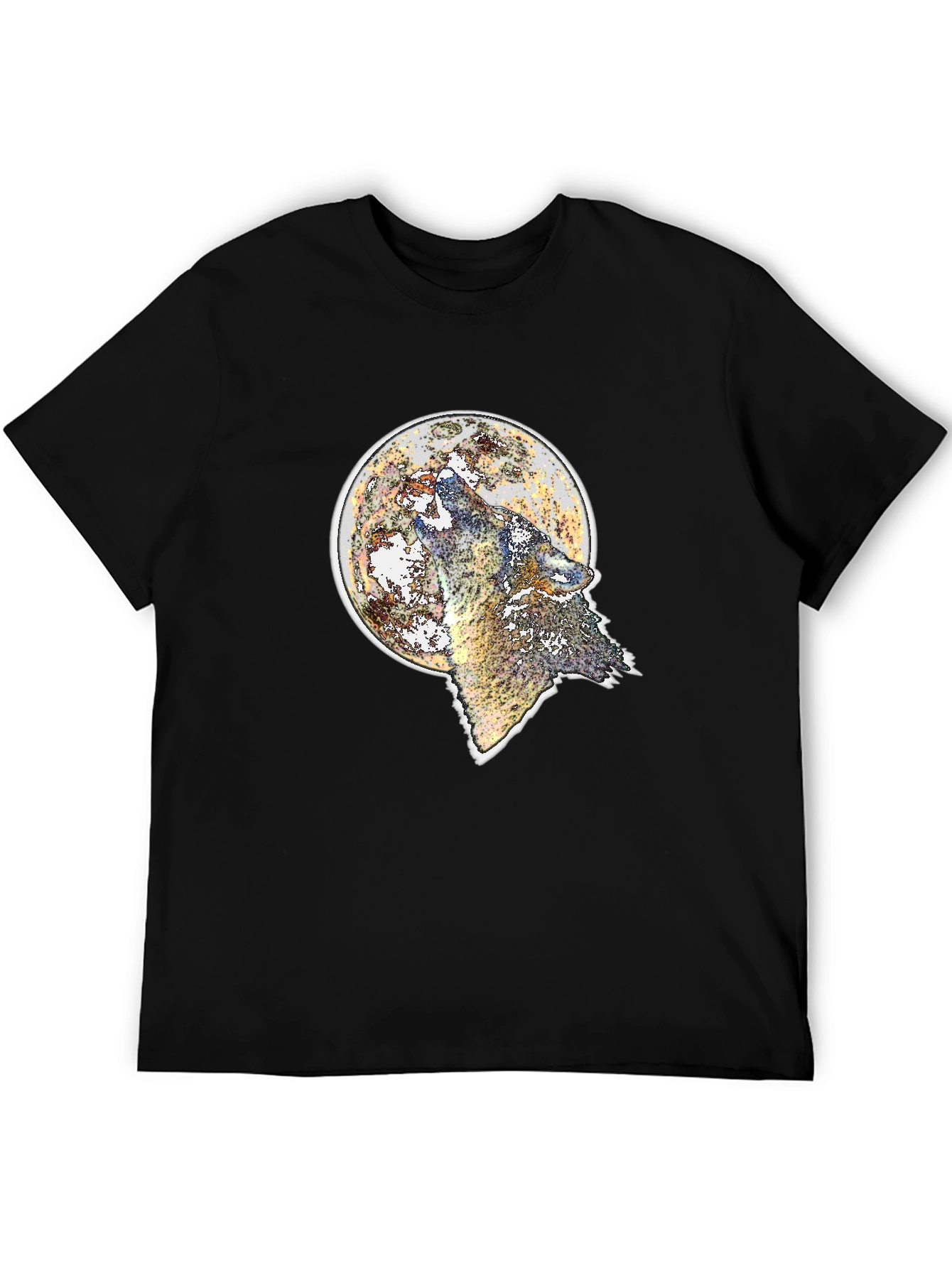 Wolf Moon T-Shirt - Black Graphic Tee