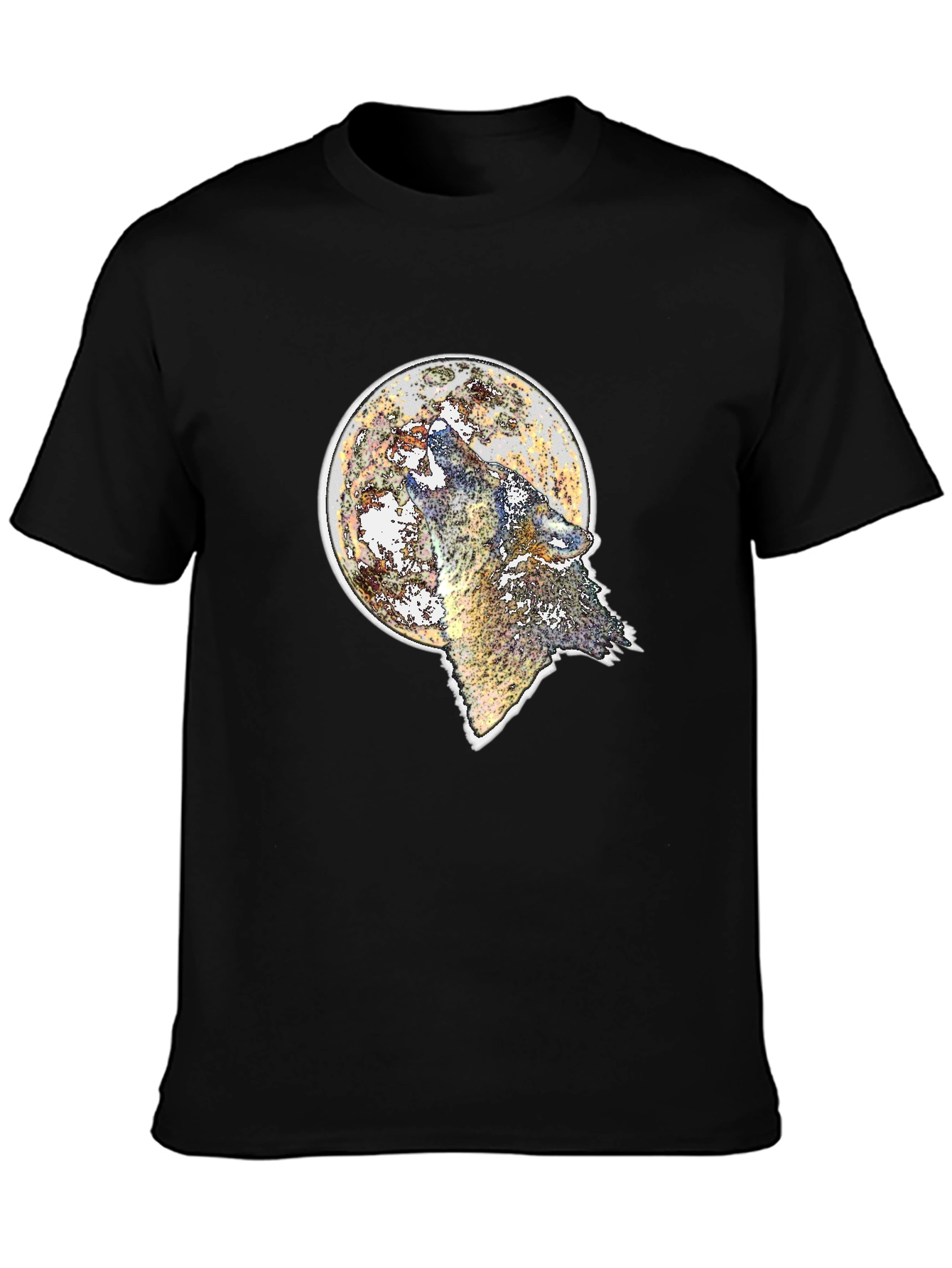 Wolf Moon T-Shirt - Black Graphic Tee
