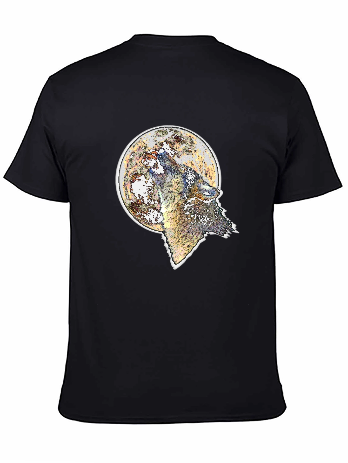 Wolf Moon T-Shirt - Black Graphic Tee