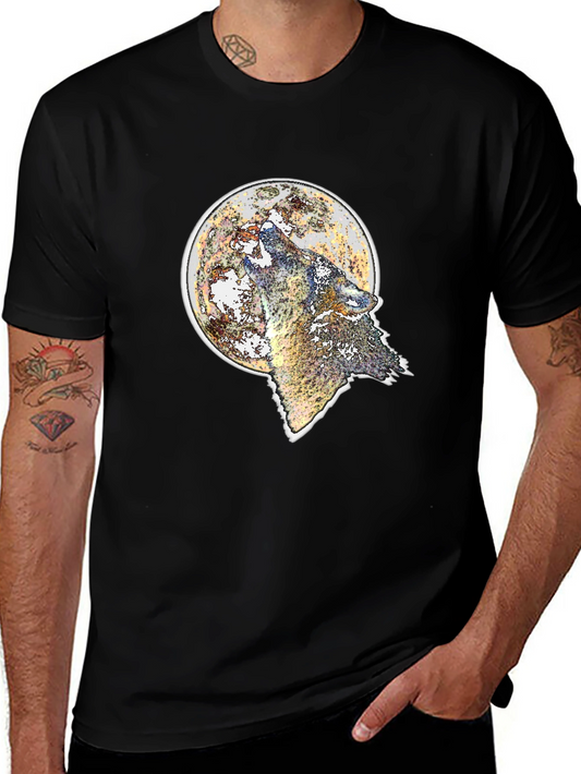 Wolf Moon T-Shirt - Black Graphic Tee