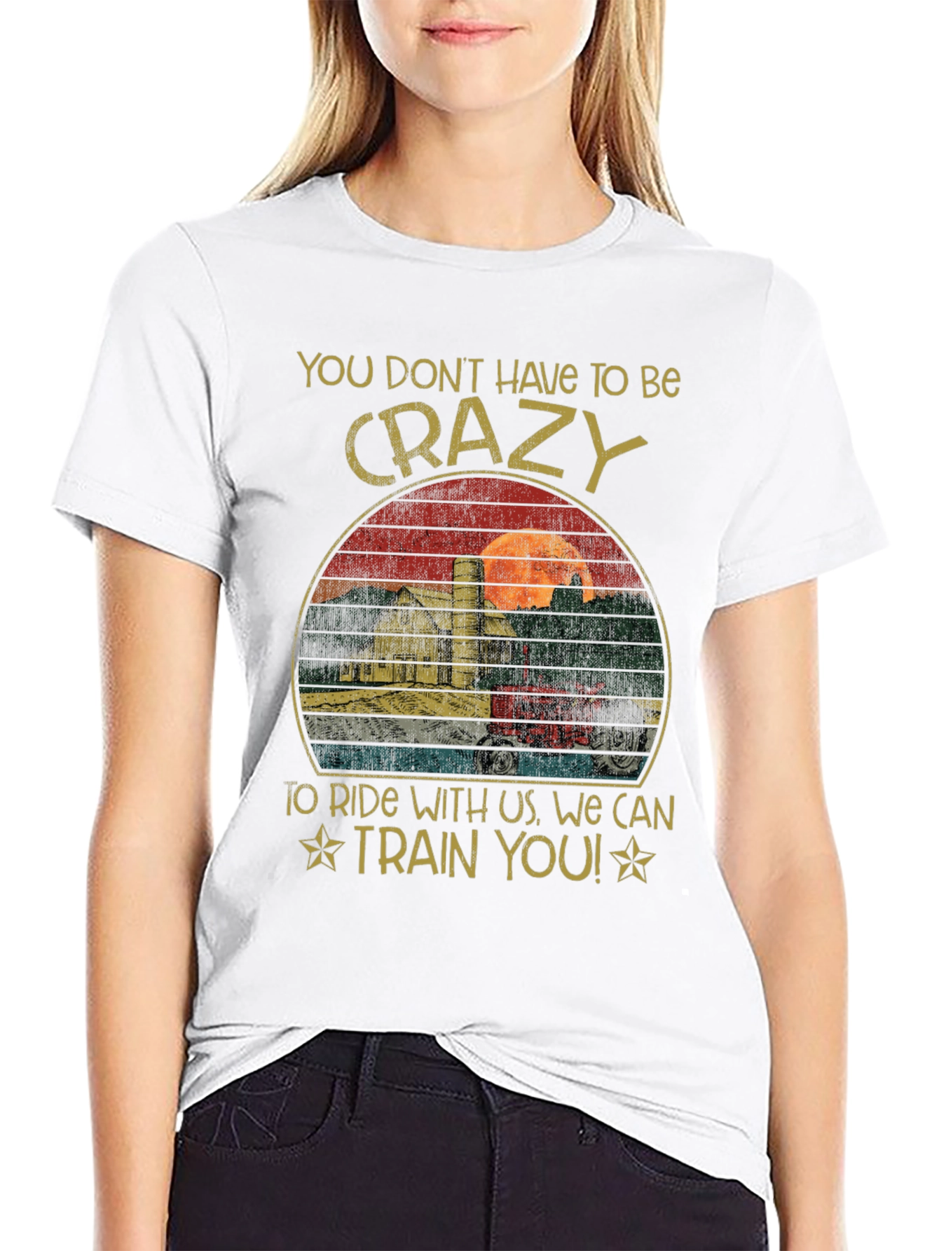 Crazy to Ride T-Shirt | Tractor Farm Tee