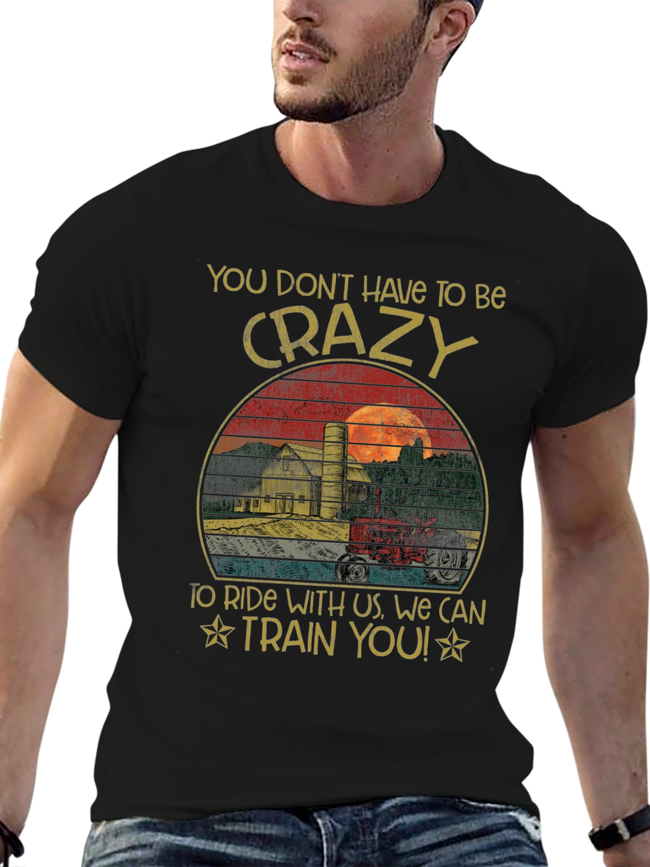Crazy to Ride T-Shirt | Tractor Farm Tee