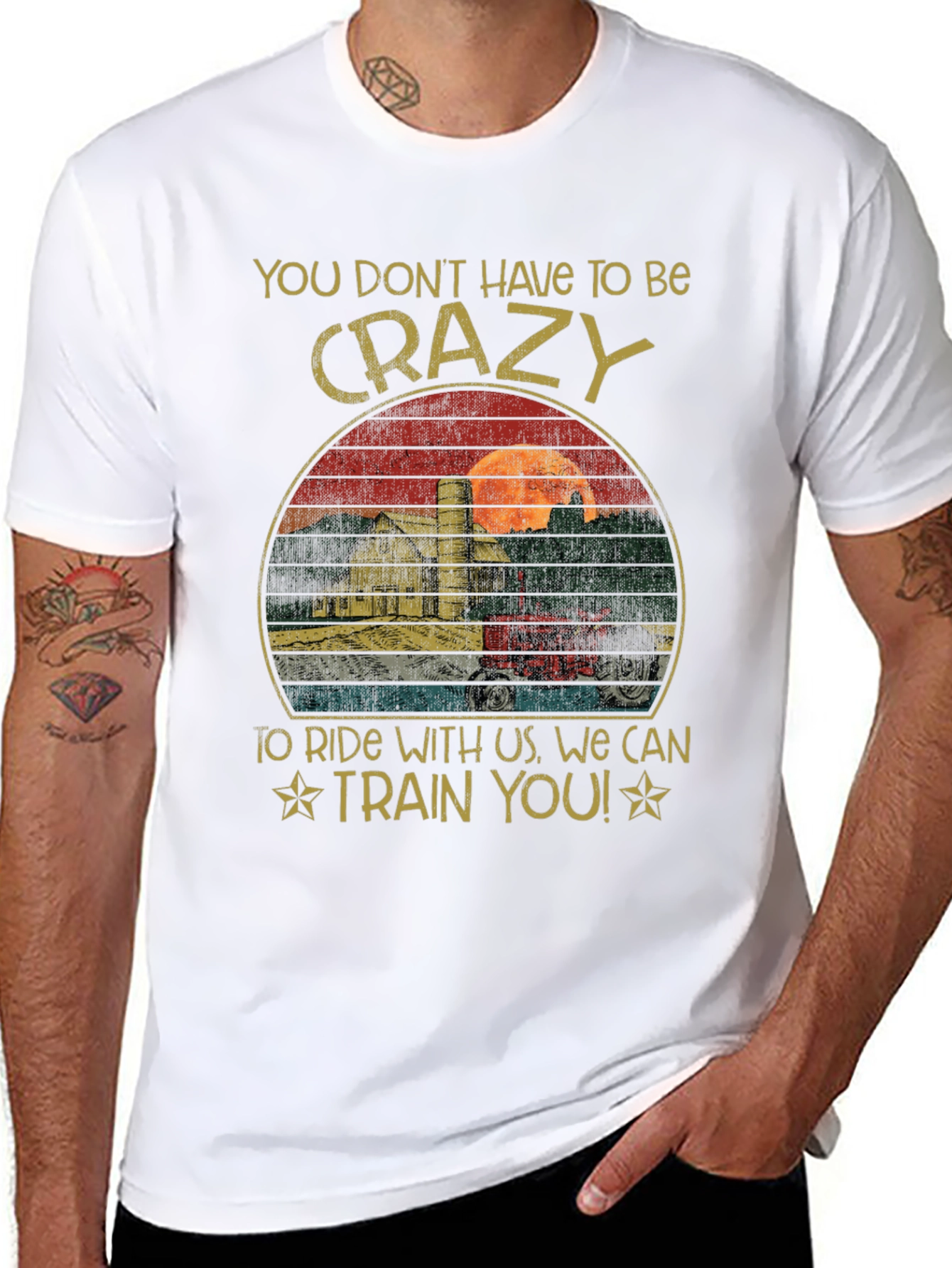Crazy to Ride T-Shirt | Tractor Farm Tee