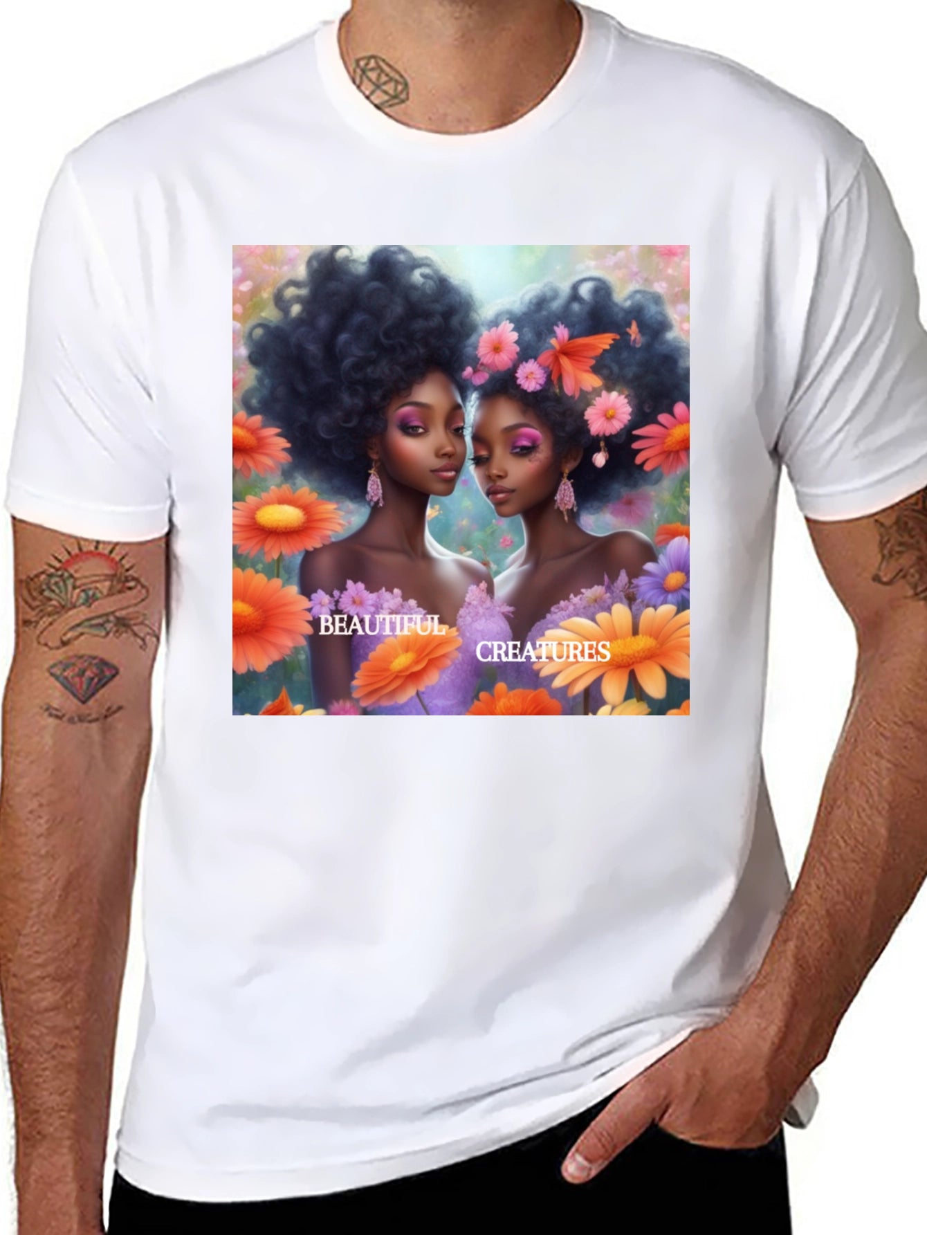 Artistic Beautiful Creatures Graphic Tee