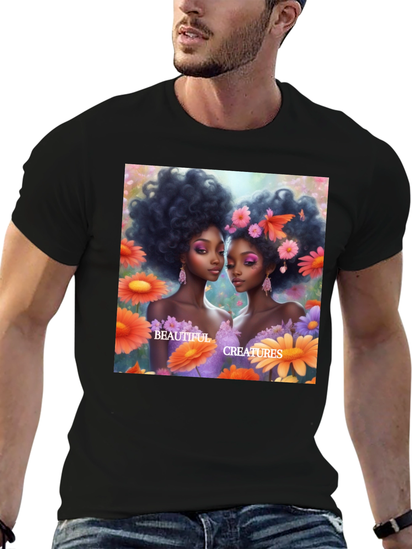 Artistic Beautiful Creatures Graphic Tee