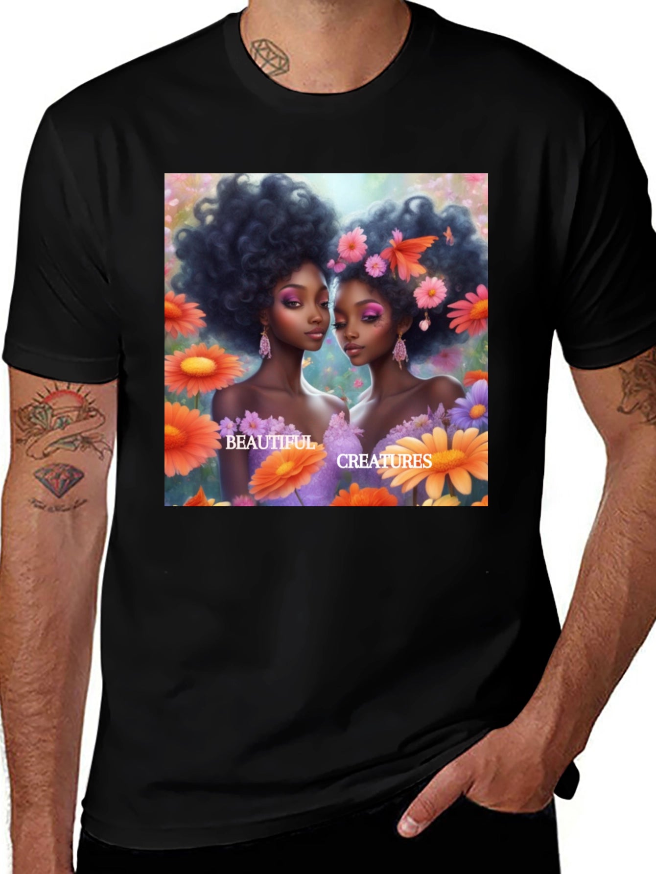 Artistic Beautiful Creatures Graphic Tee