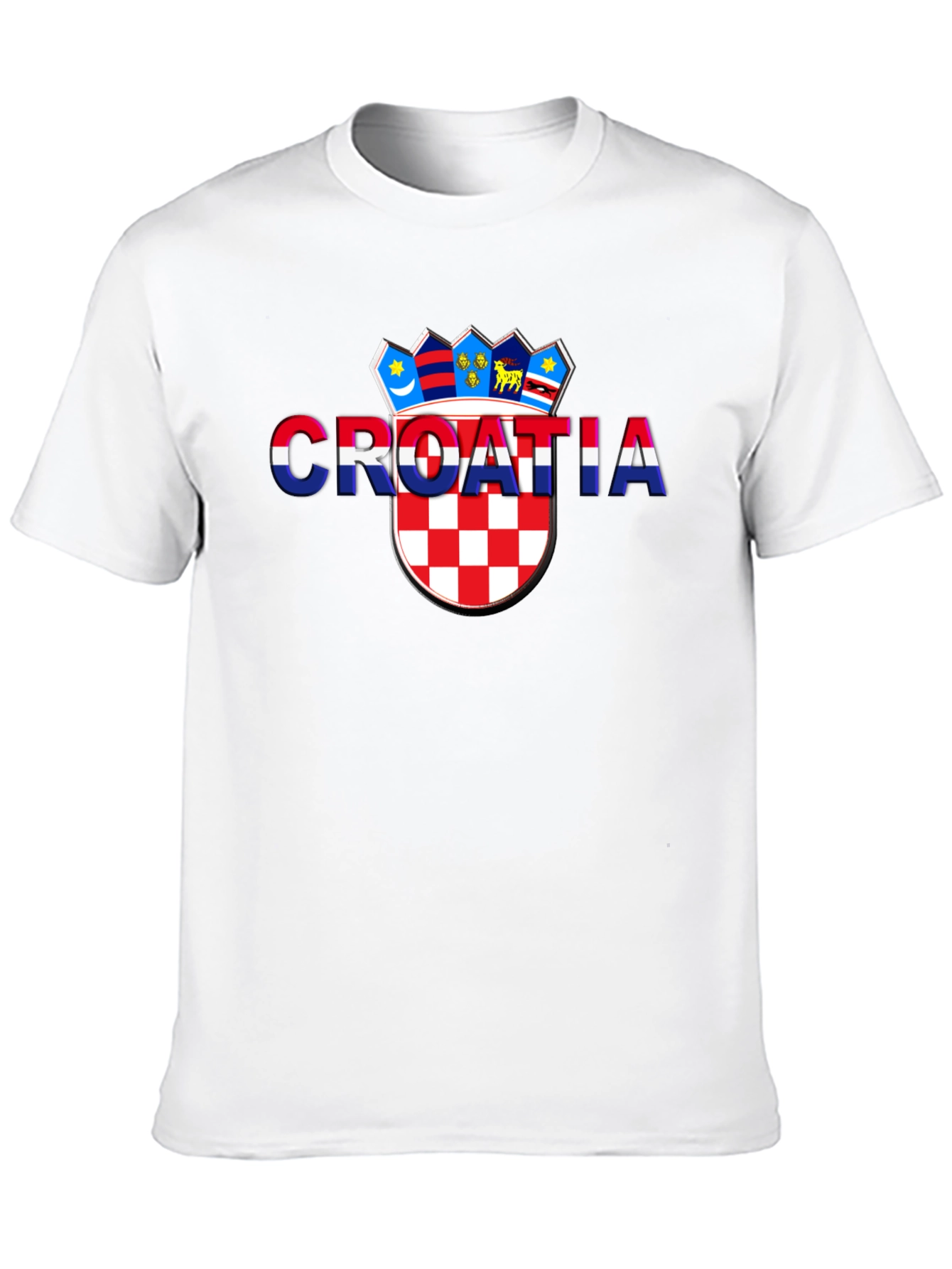 Croatia Flag Graphic Black T-Shirt