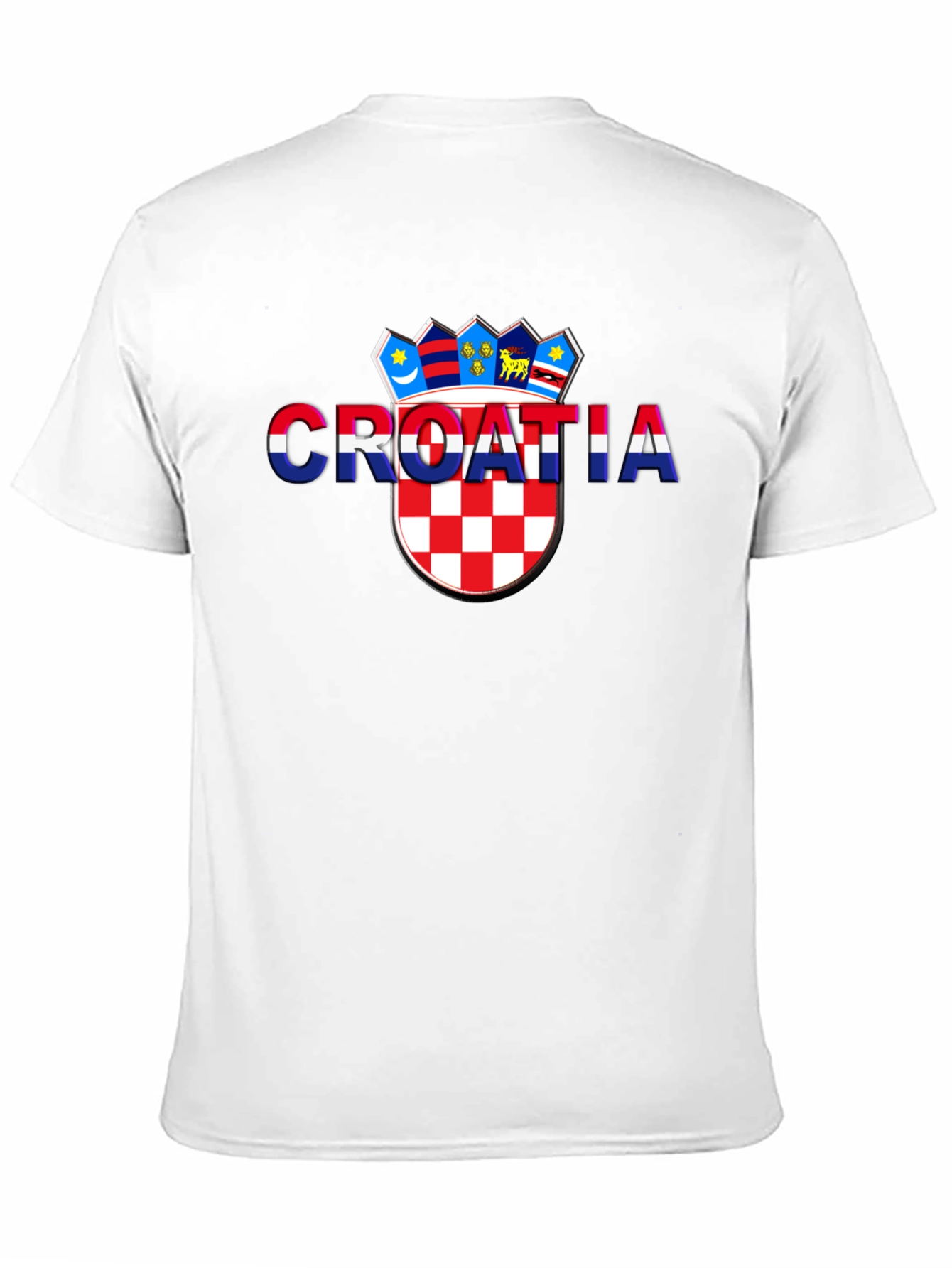 Croatia Flag Graphic Black T-Shirt