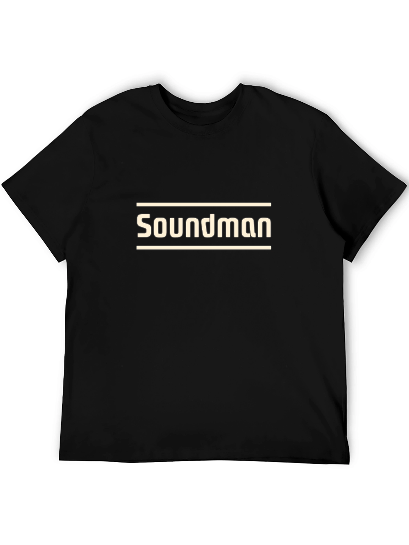 Soundman Graphic T-Shirt - Black Crew Neck Tee