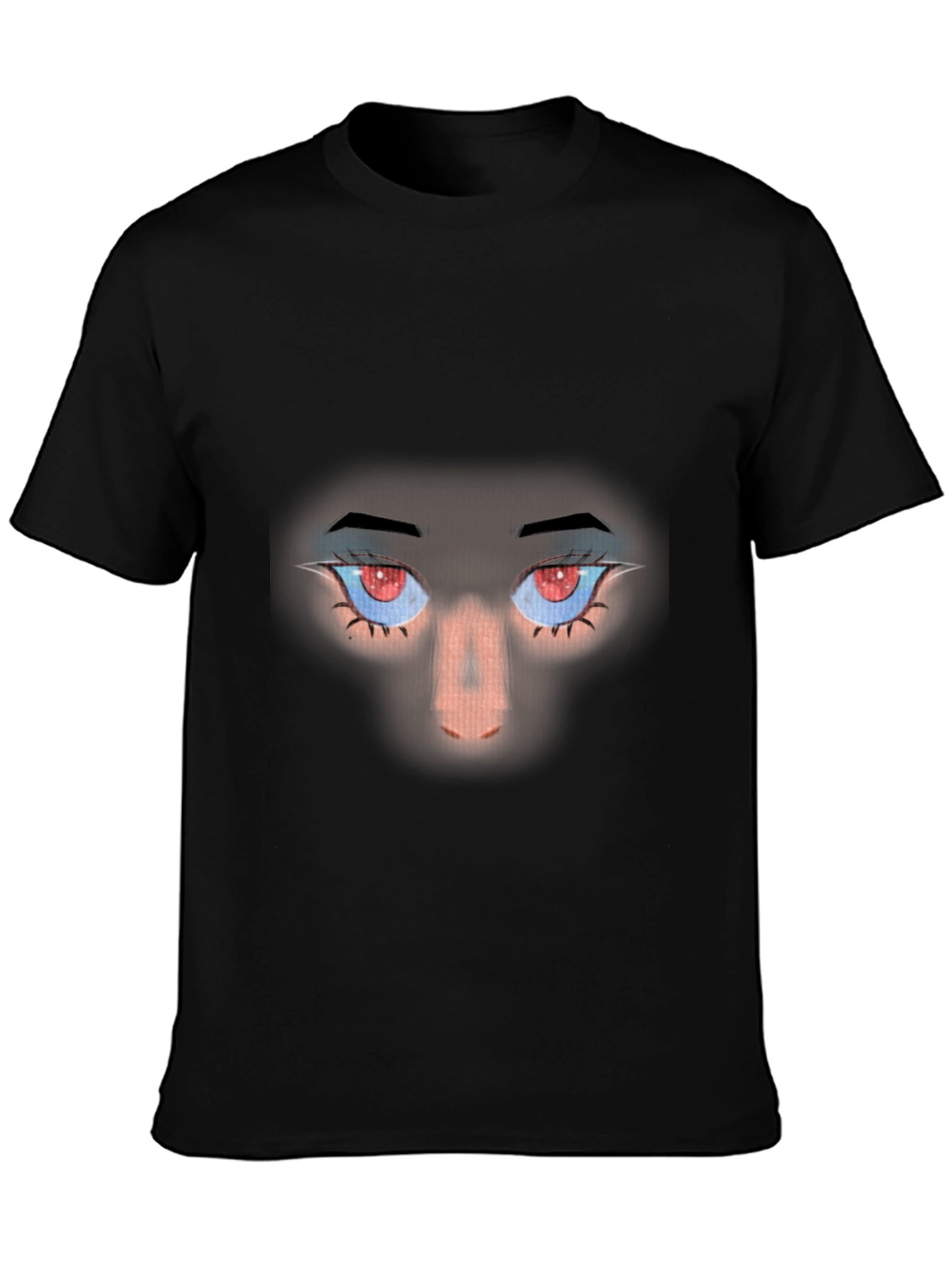 Intense Gaze Graphic Tee - Red Eyes Black Shirt
