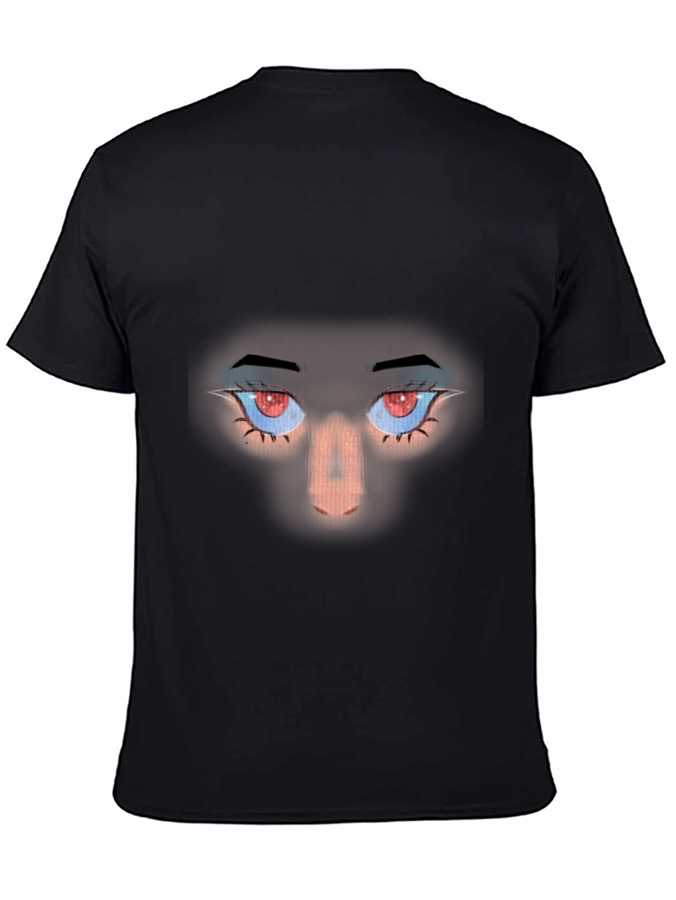 Intense Gaze Graphic Tee - Red Eyes Black Shirt