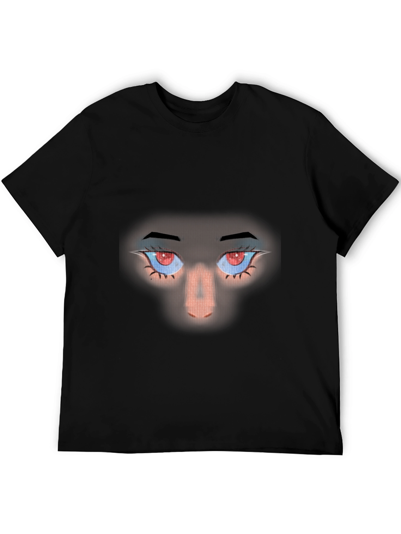 Intense Gaze Graphic Tee - Red Eyes Black Shirt